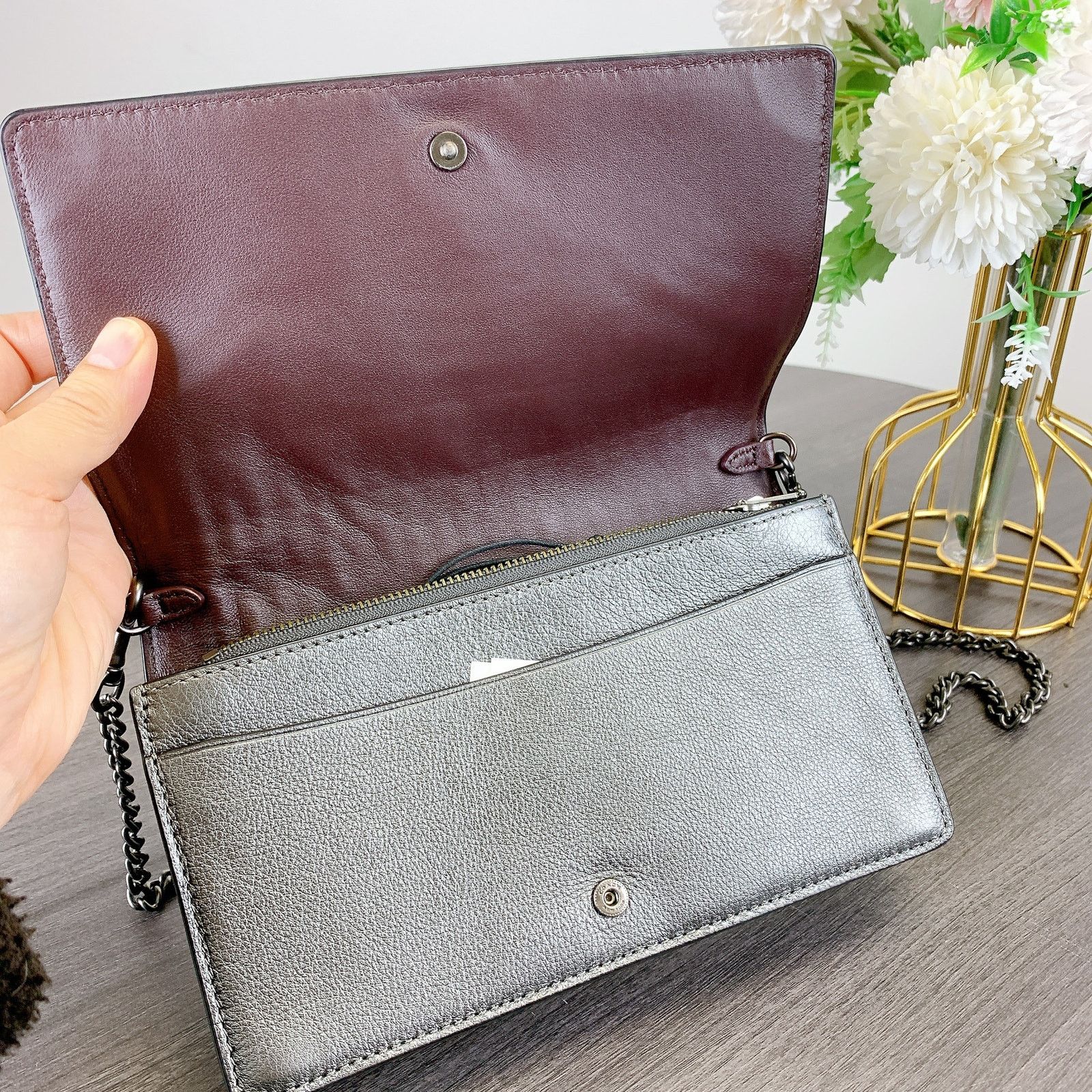 Coach Coach 38918 Callie Foldover Chain Clutch Crossbody Size ONE SIZE - 6 Thumbnail