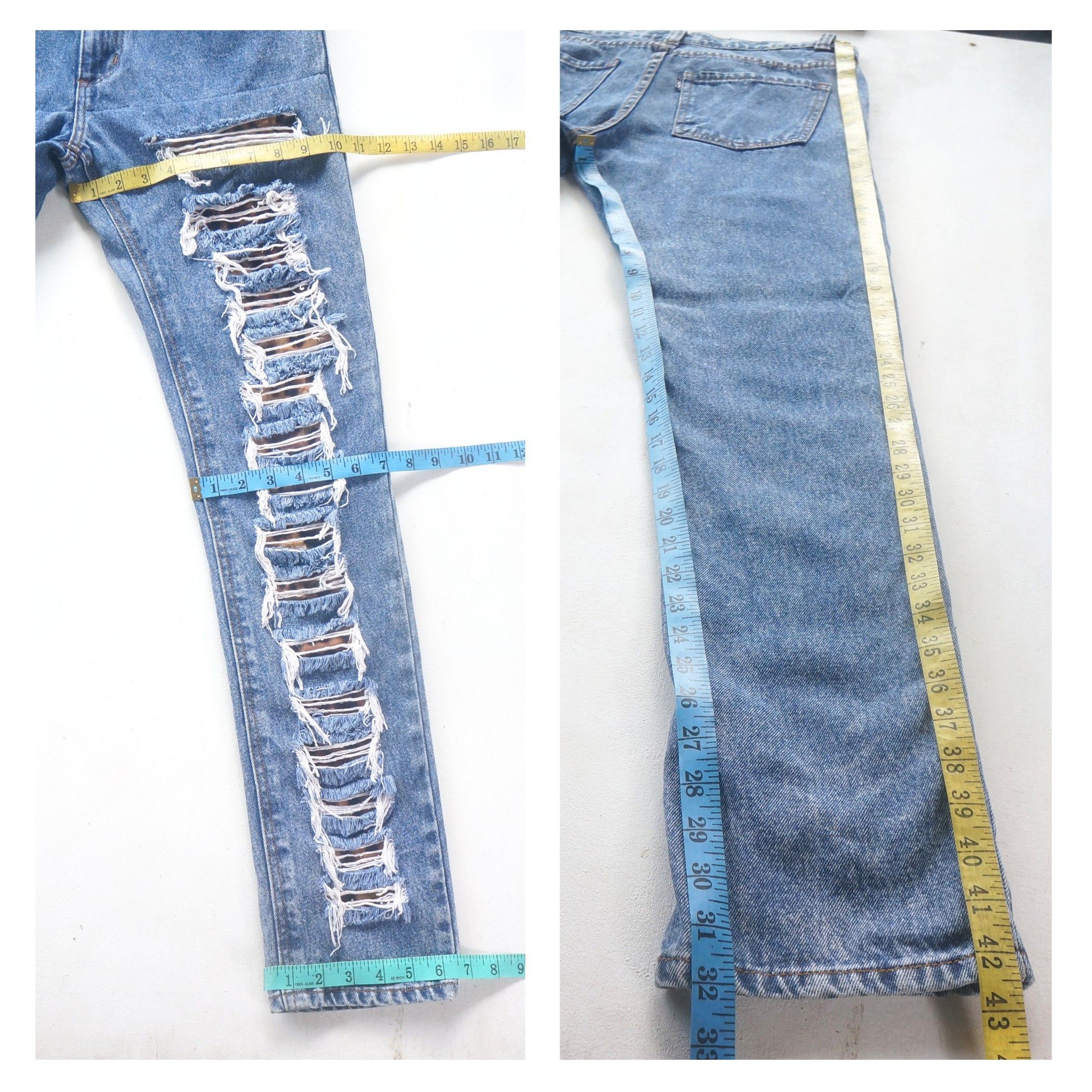 Joyrich Joyrich Ripped Jeans with Leopard Patched Size 31" - 13 Thumbnail