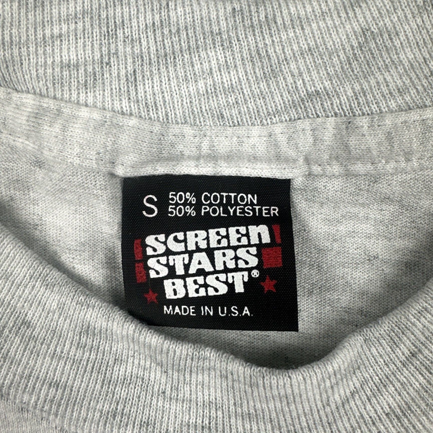 Vintage VINTAGE Screen Stars Best Shirt Gray S Trinidad State Basketball Camp Stars Stitch Graphic Print Crew Neck Short Sleeve Mens Size US S / EU 44-46 / 1 - 7 Thumbnail