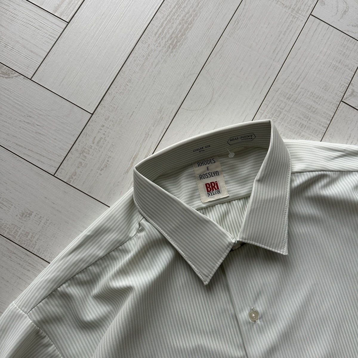 Vintage Vintage 60s very rare Rhodes & Rosslyn Bri Nylon shirt UK Size US XXL / EU 58 / 5 - 5 Thumbnail