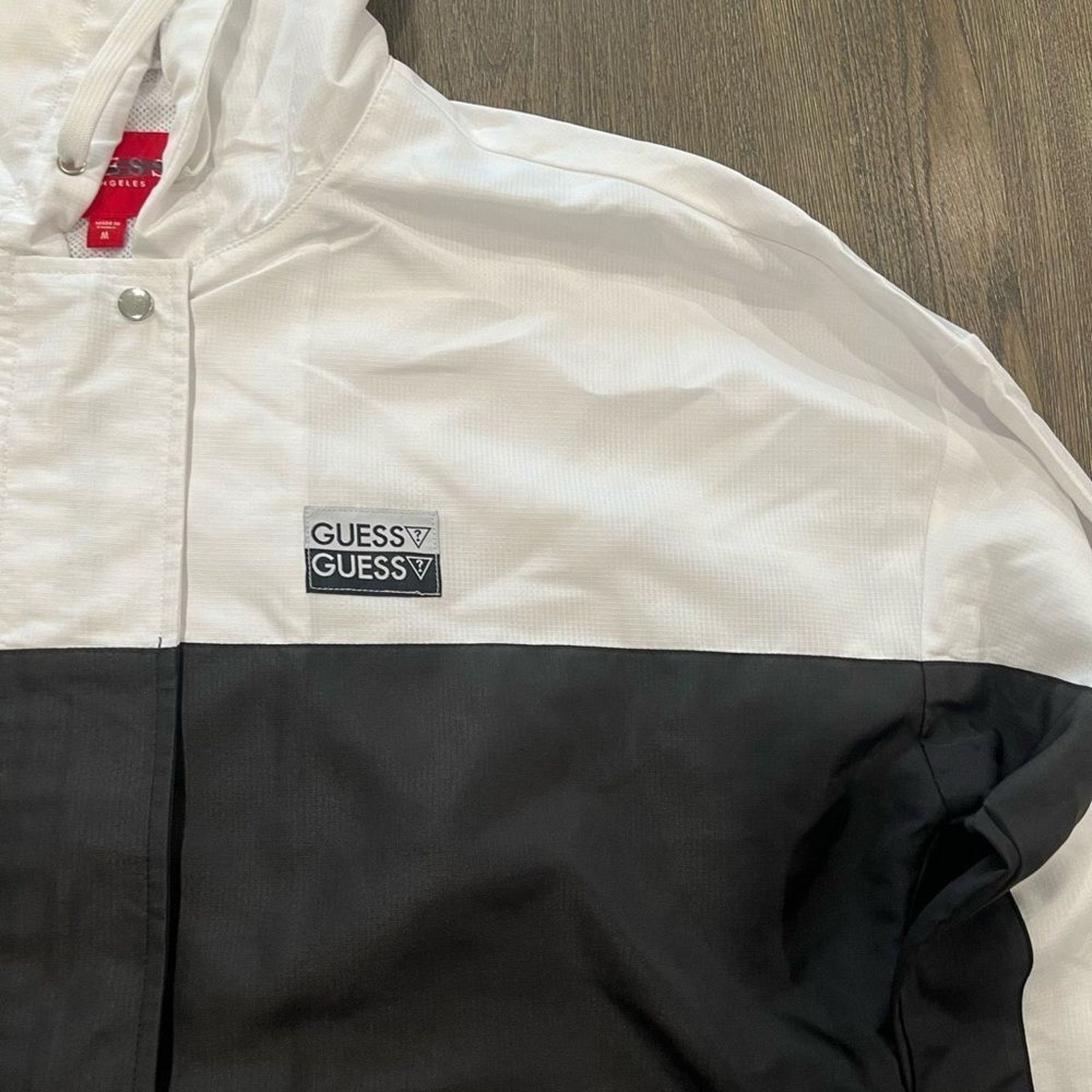 Guess NWOT Guess Black White Cropped Windbreaker Raincoat Size M / US 6-8 / IT 42-44 - 7 Thumbnail