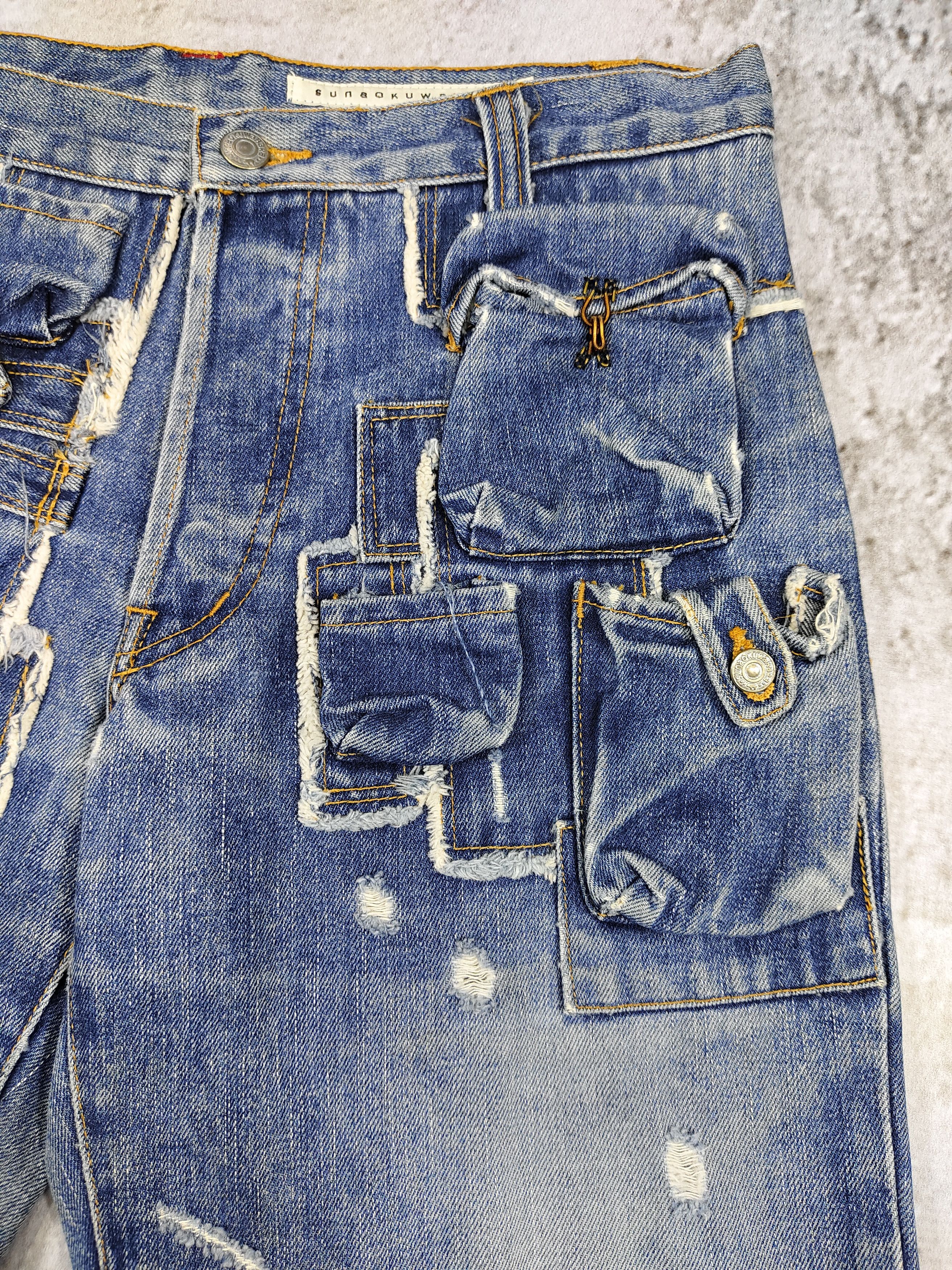 Issey Miyake 00s Sunao Kuwahara- Archive Multipocket Utility Distressed Size US 31 - 3 Thumbnail