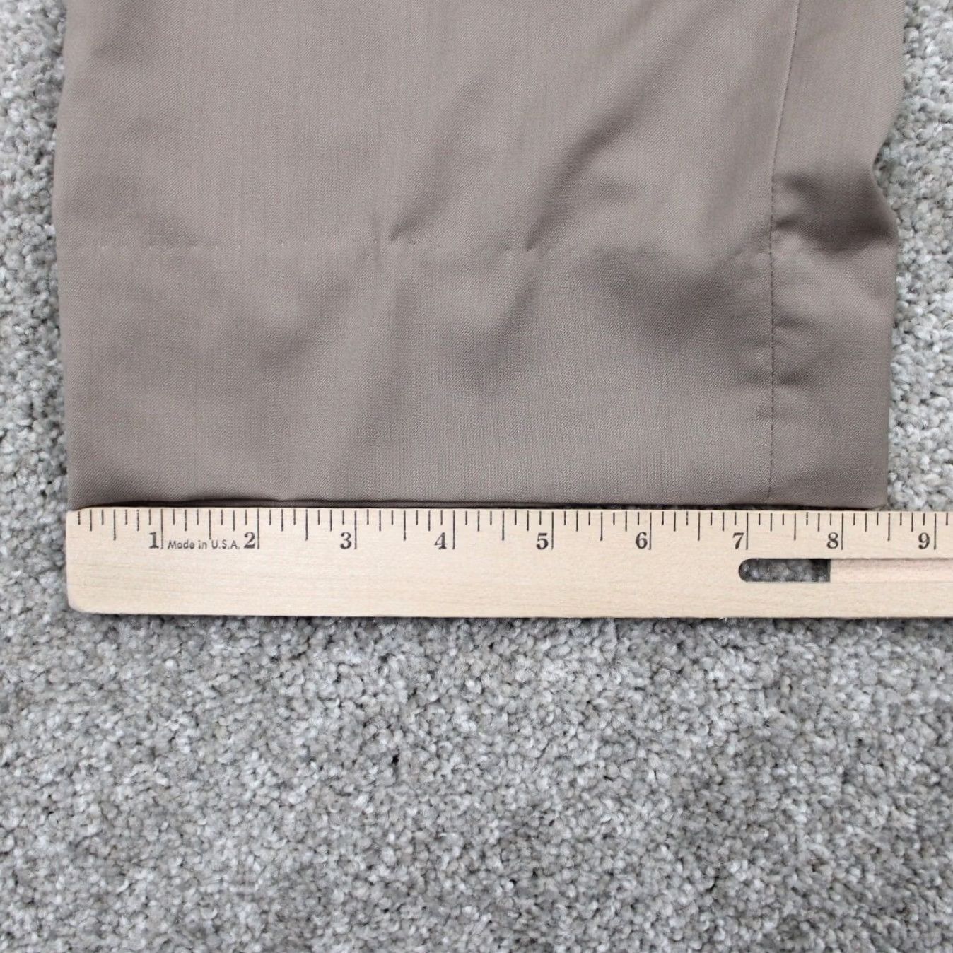 Zanella Zanella Dress Pants Mens 36 Beige 100% Wool Flat Front Inseam 26" Regular Rise Business Casual Formal Workwear Mens Beige Wool Flat Front Pants Size US 36 / EU 52 - 5 Thumbnail
