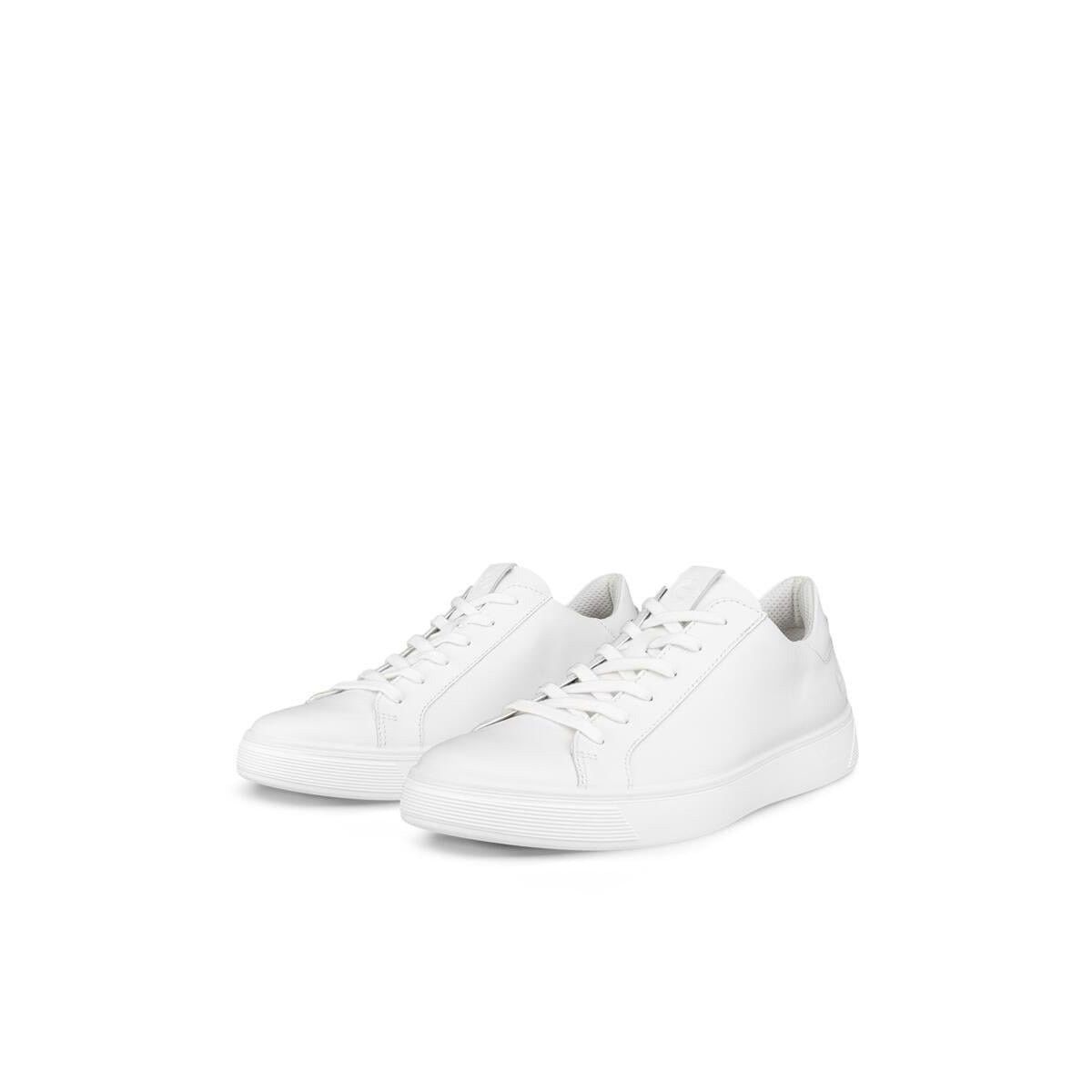 Ecco ECCO MEN'S 46 STREET TRAY TRIPLE WHITE CASUAL LEATHER SNEAKE Size US 12 / EU 45 - 1 Thumbnail
