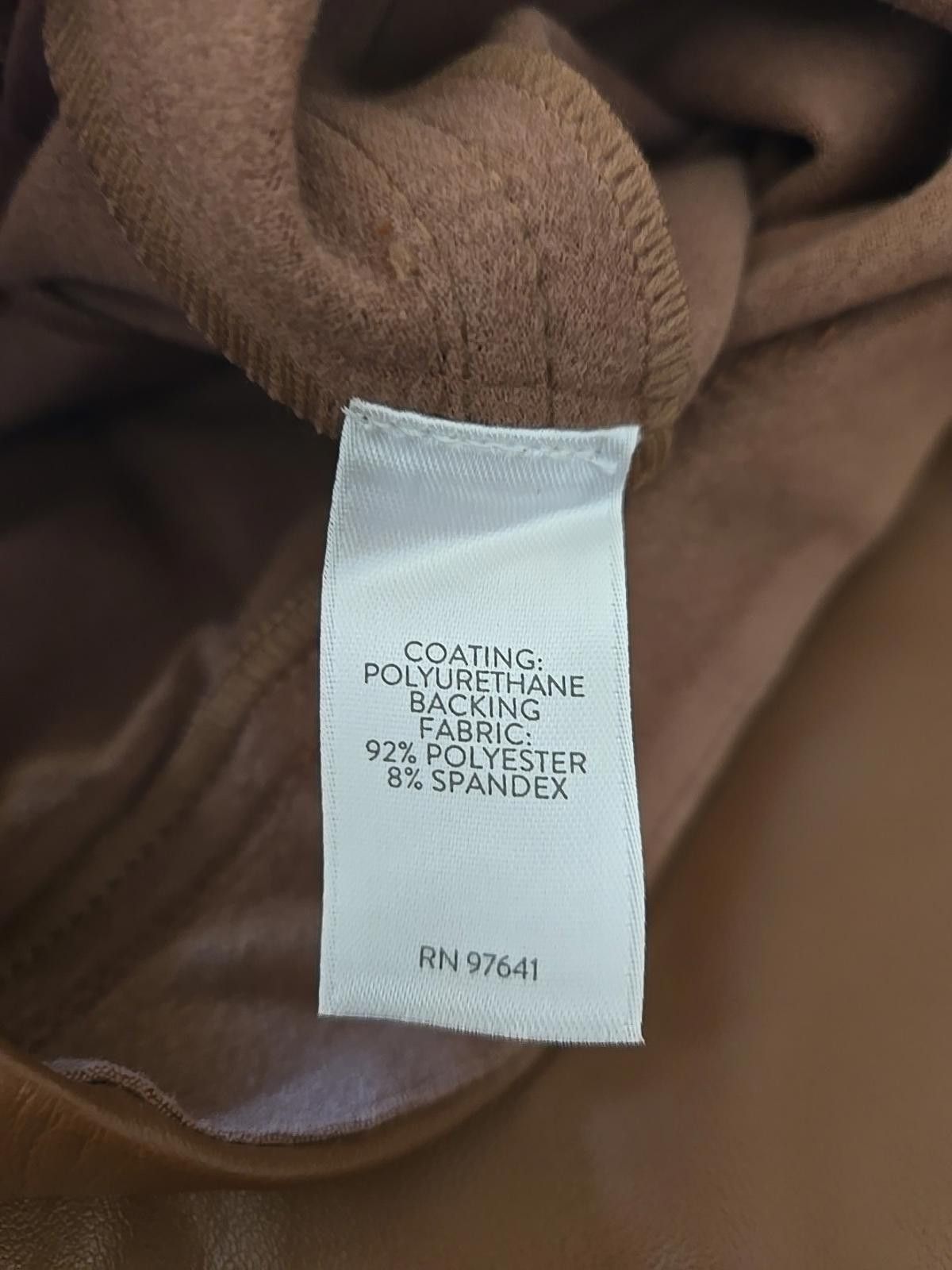 Other NWT J. Jill Womens Brown Pull On Faux Leather Pants Size 3X Size 42" / US 20 - 7 Thumbnail