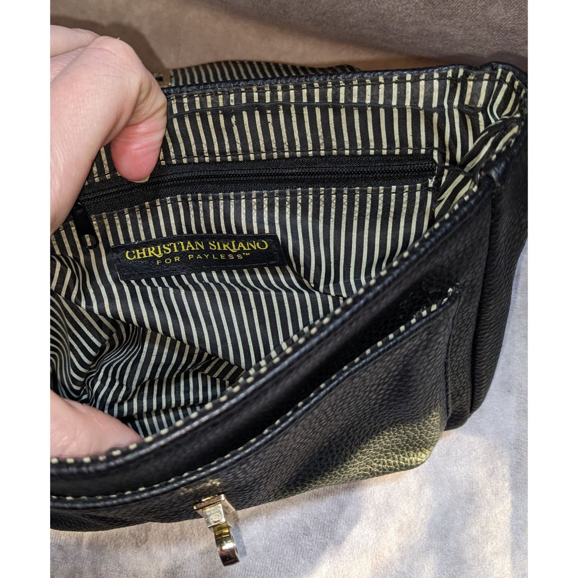 Christian Siriano Christian Siriano Black Crossbody Bag With Silver-Tone Detai Size ONE SIZE - 2 Thumbnail