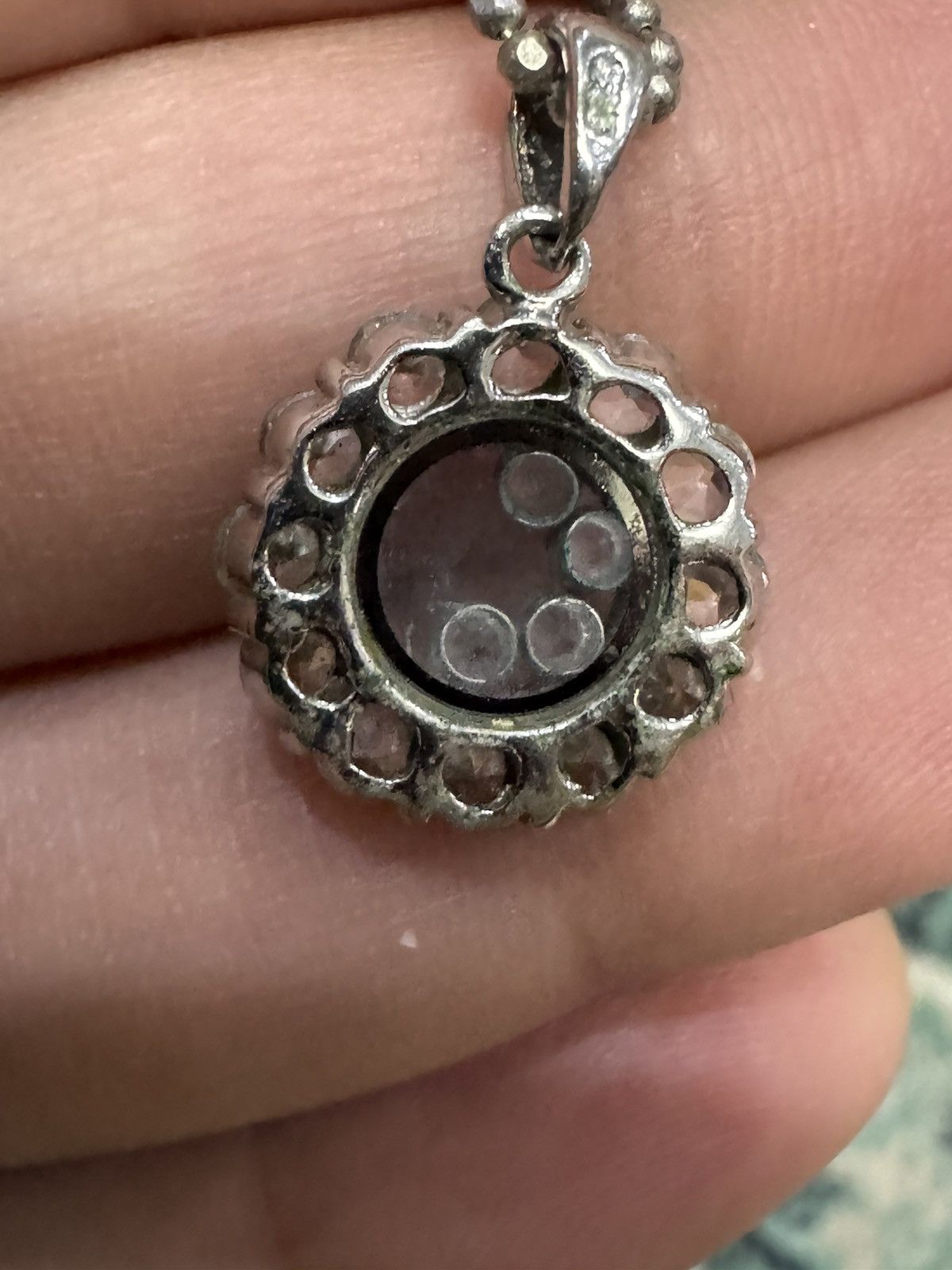 Jewelry 925 SILVER WITH DIAMOND CASE NECKLACE Size ONE SIZE - 3 Thumbnail