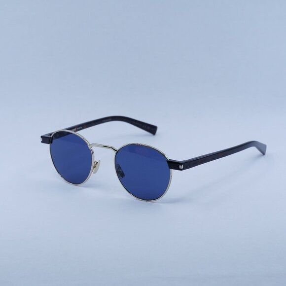 Saint Laurent Paris Saint Laurent SL707 004 Sunglasses Gold/Havana Round Frame Size ONE SIZE - 1 Thumbnail