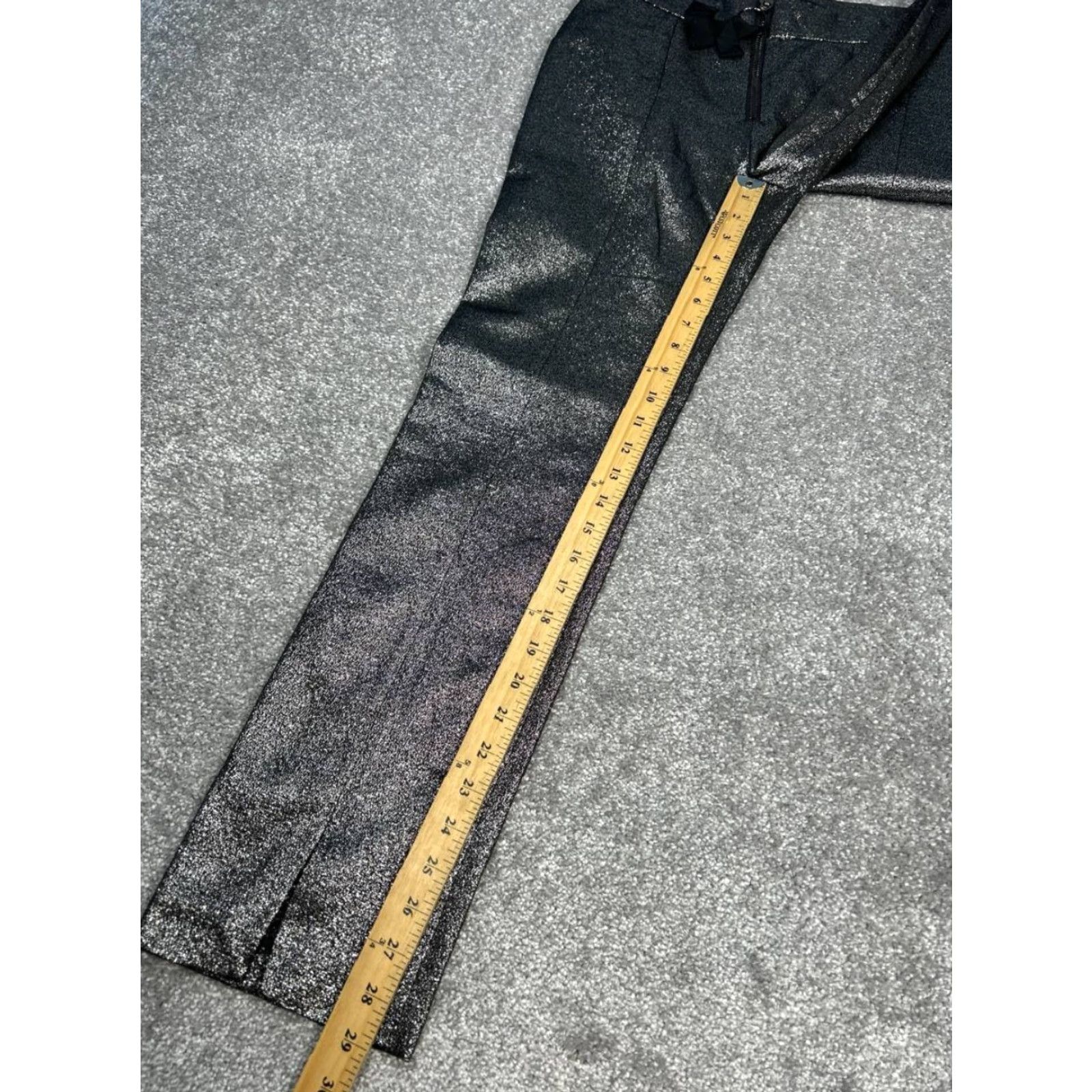 Zara Zara Gray Mid Rise Straight Leg Ankle Pants Womens XS Slit Casual Outdoor Size 26" / US 2 / IT 38 - 2 Thumbnail