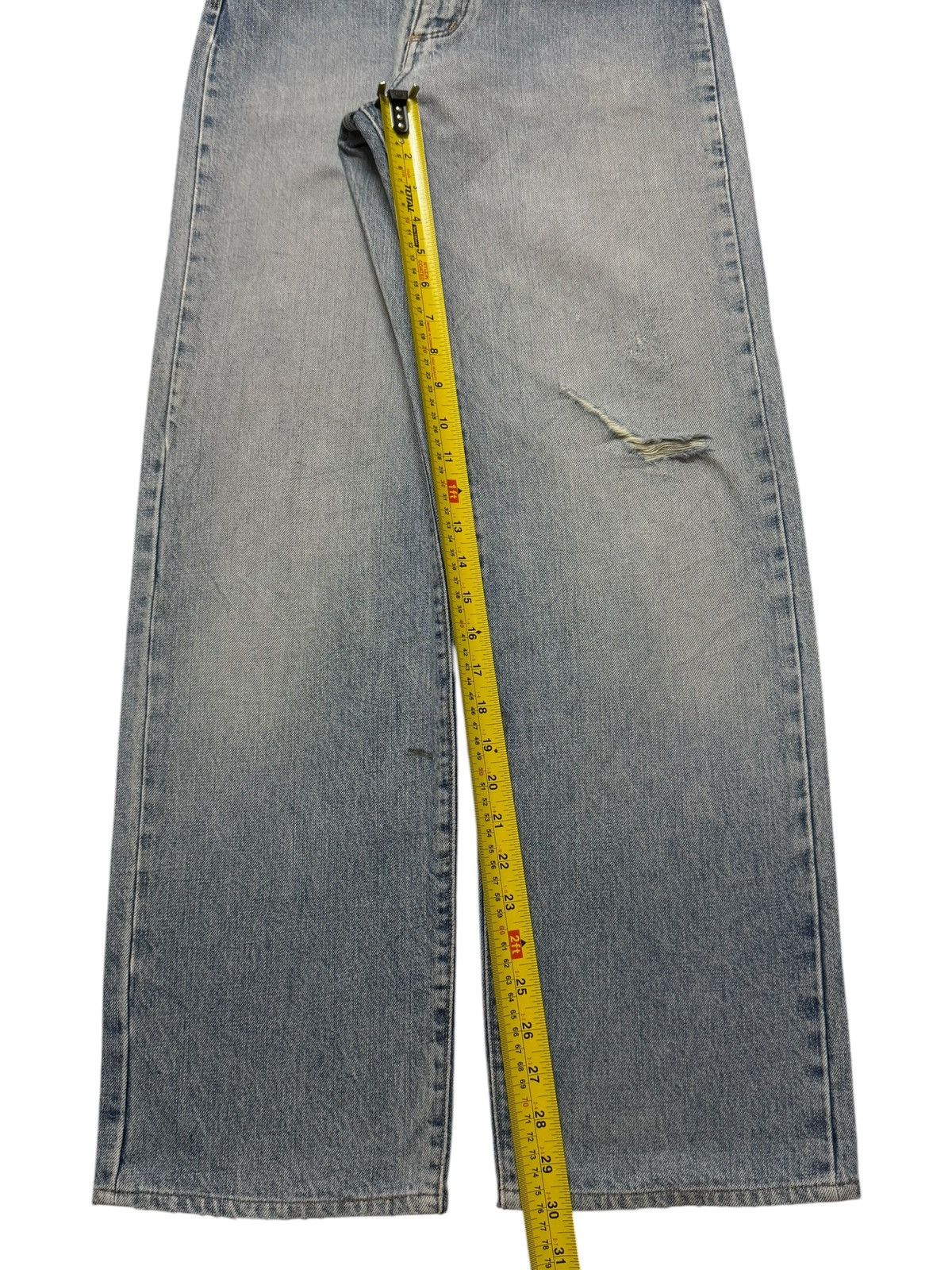 Wrangler Vintage 90s Wrangler Selvedge Faded Wash Distress Wide Leg Size 27" / US 4 / IT 40 - 13 Thumbnail