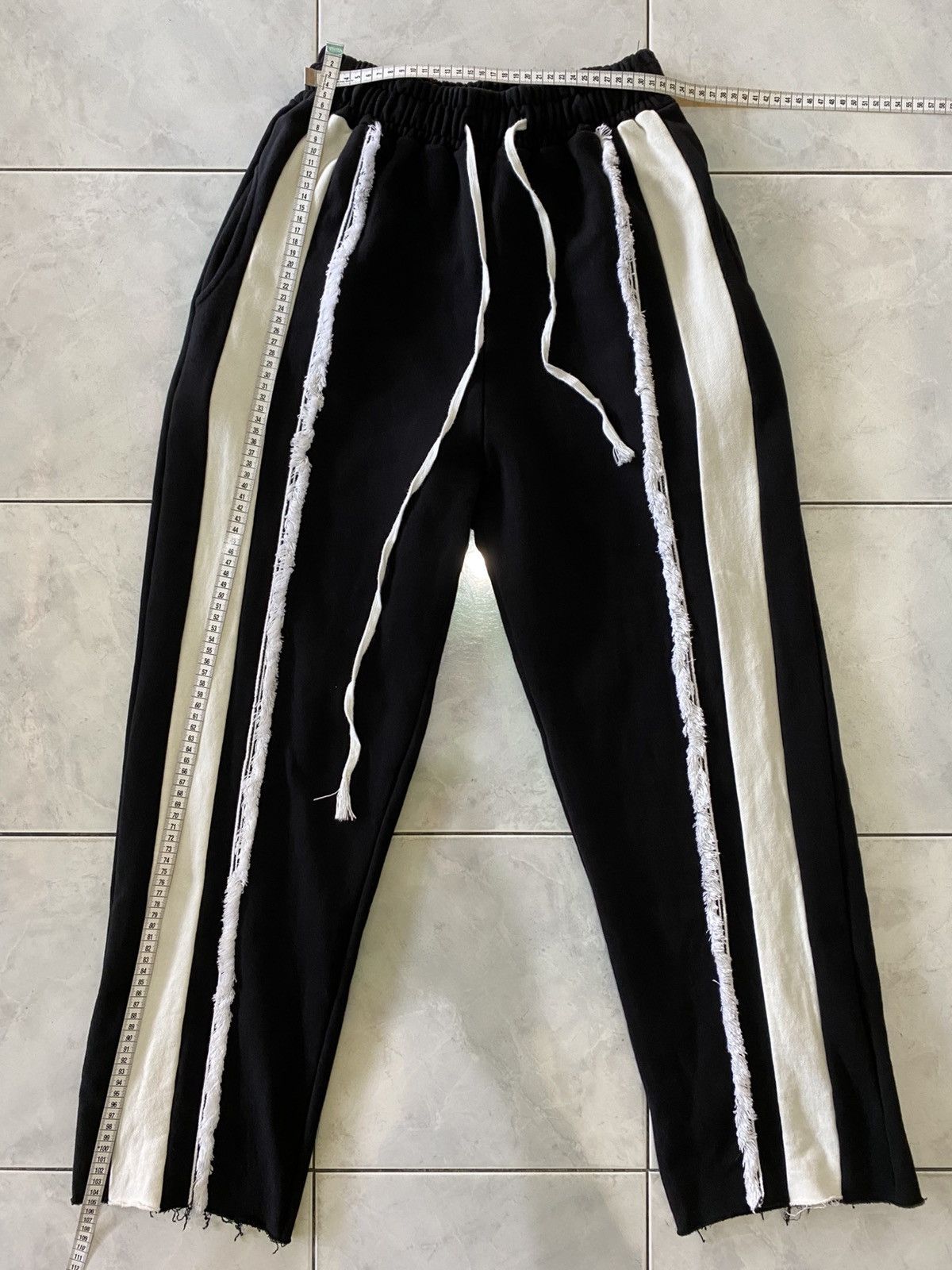 Japanese Brand Bound Sweatpants Distressed Stripe Grunge Avant Garde Look Size 23" - 13 Thumbnail