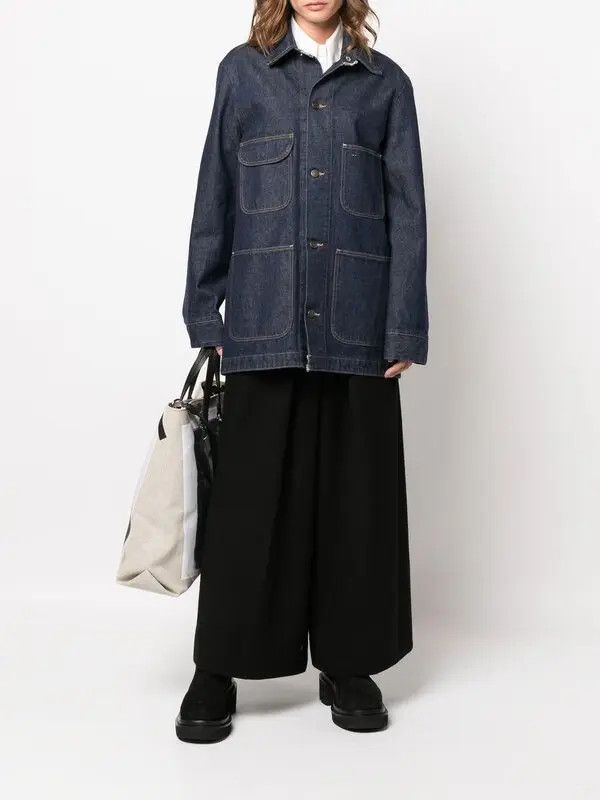 Maison Margiela oc11z0925 Contrast-Stitch Denim Jacket in Blue Size XS / US 0-2 / IT 36-38 - 2 Thumbnail