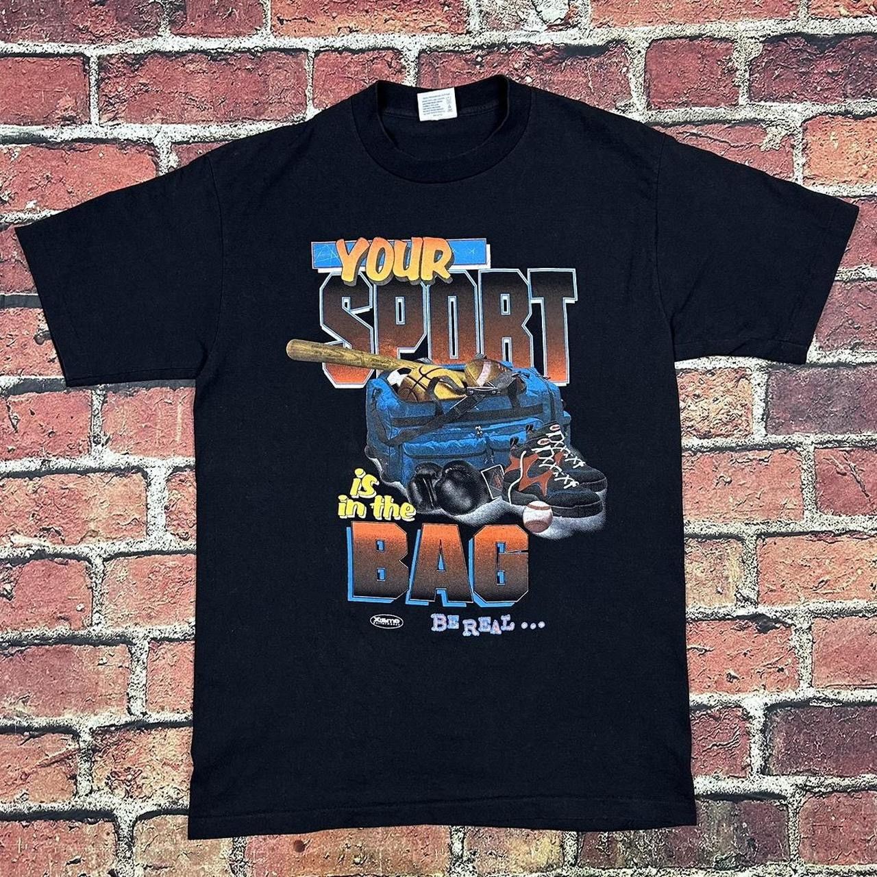 Vintage Vintage Your Sport is in the Bag Be Real T-Shirt 90s Size US L / EU 52-54 / 3 - 1 Thumbnail
