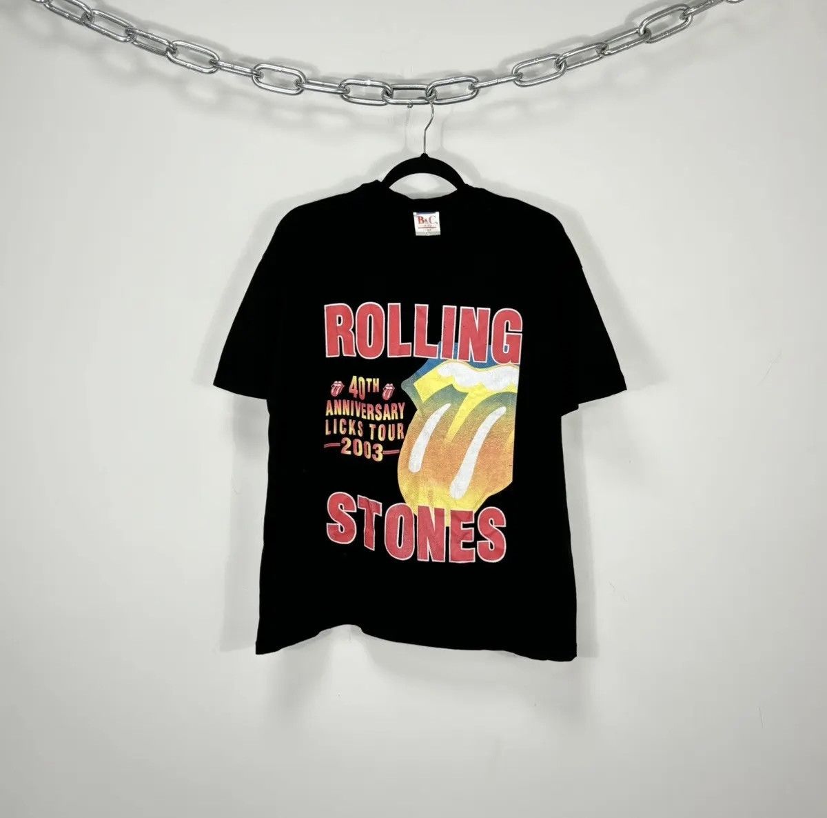 Band Tees × The Rolling Stones × Vintage Vintage The Rolling Stones 2003 Licks Tour Black Band Tee Size US L / EU 52-54 / 3 - 1 Thumbnail