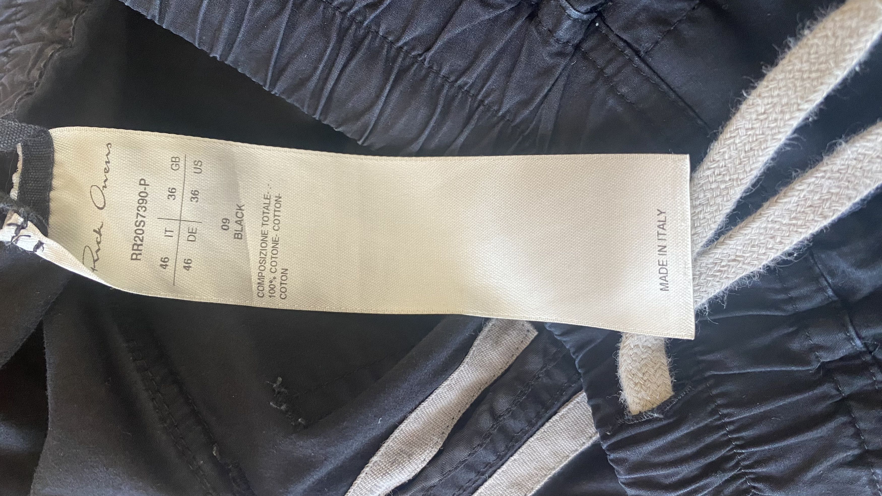 Rick Owens Rick Owens Drawstring Slim Poplin Astaires Long Pant Black Size US 36 / EU 52 - 7 Thumbnail