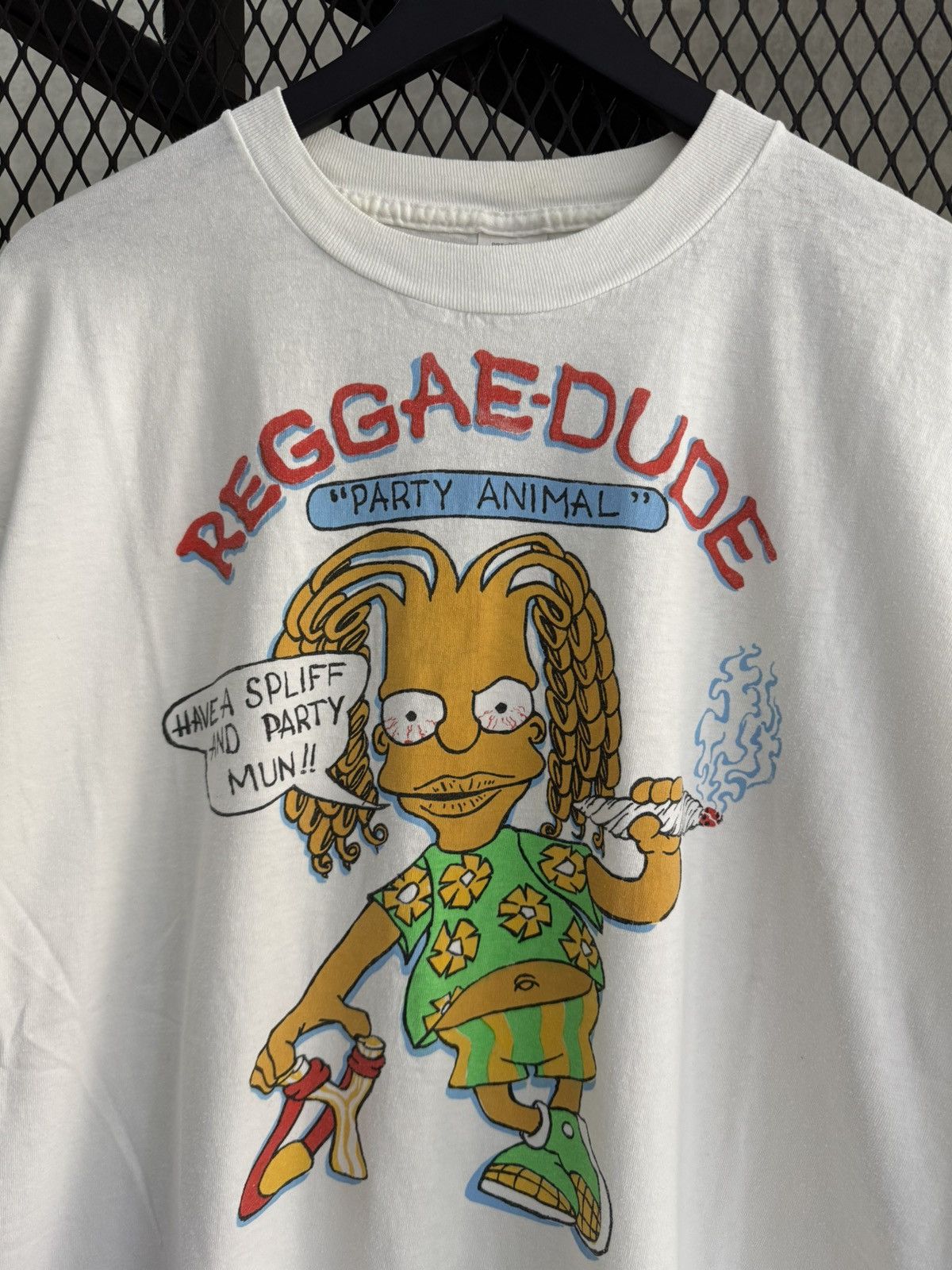 The Simpsons Vintage 1990s Bart Reggae Dude Party Animal Size US XL / EU 56 / 4 - 2 Thumbnail