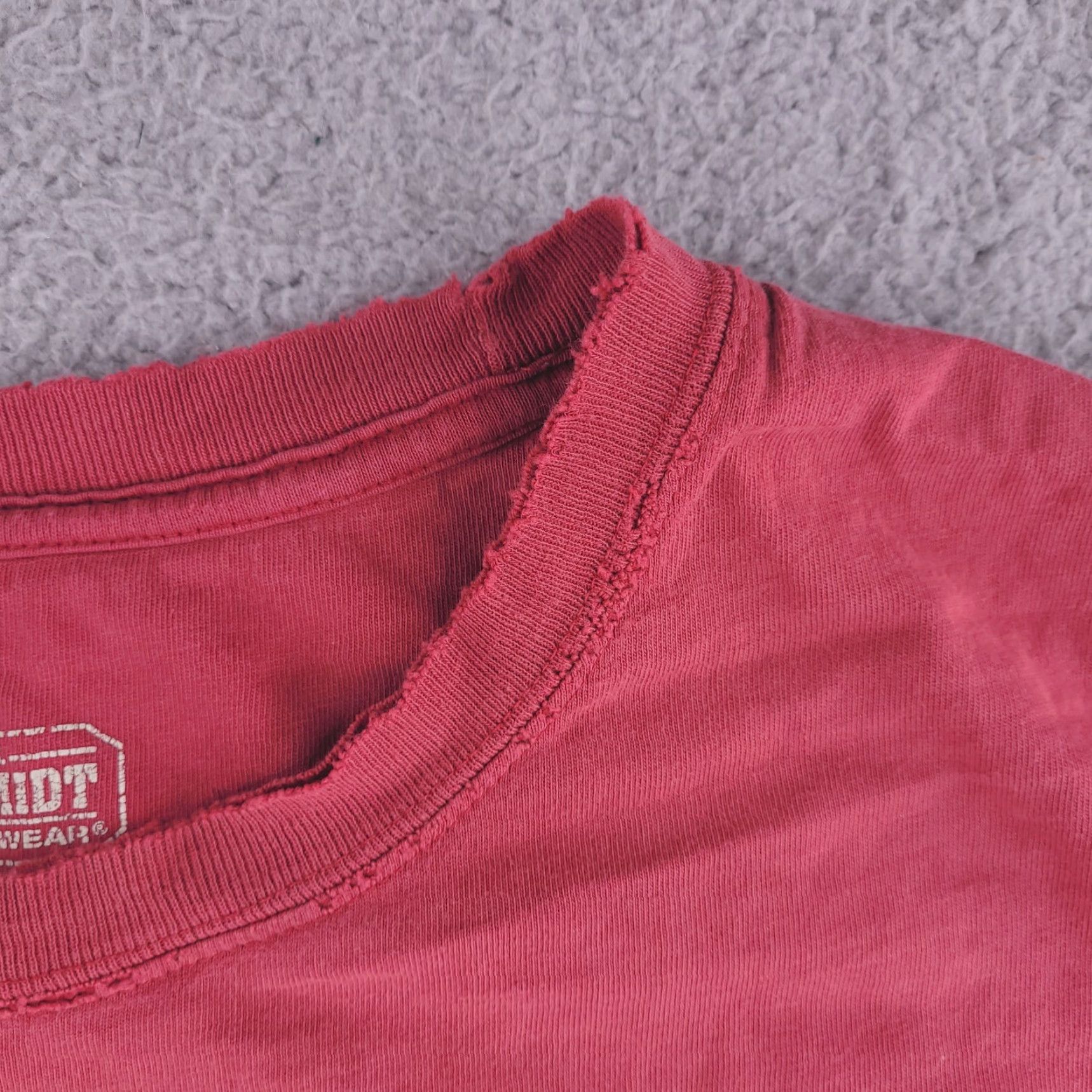 Vintage VINTAGE CE Schmidt Shirt Mens XL Red Distressed Workwear Grunge Pocket Button-Up Short Sleeve Size US XL / EU 56 / 4 - 4 Thumbnail