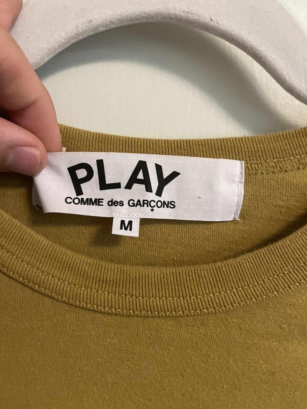 Comme des Garcons × Comme des Garcons PLAY × Comme des Garcons SHIRT Hearts Tee - Olive Size US M / EU 48-50 / 2 - 3 Thumbnail