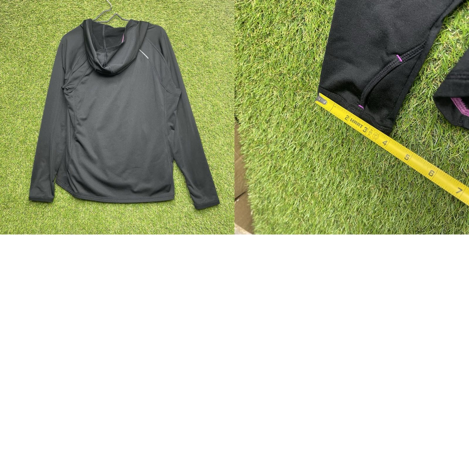 Athleta Athleta Hoodie Womens M Black Pullover Plushtec Wrap Front Long Sleeve Gym Size M / US 6-8 / IT 42-44 - 8 Thumbnail
