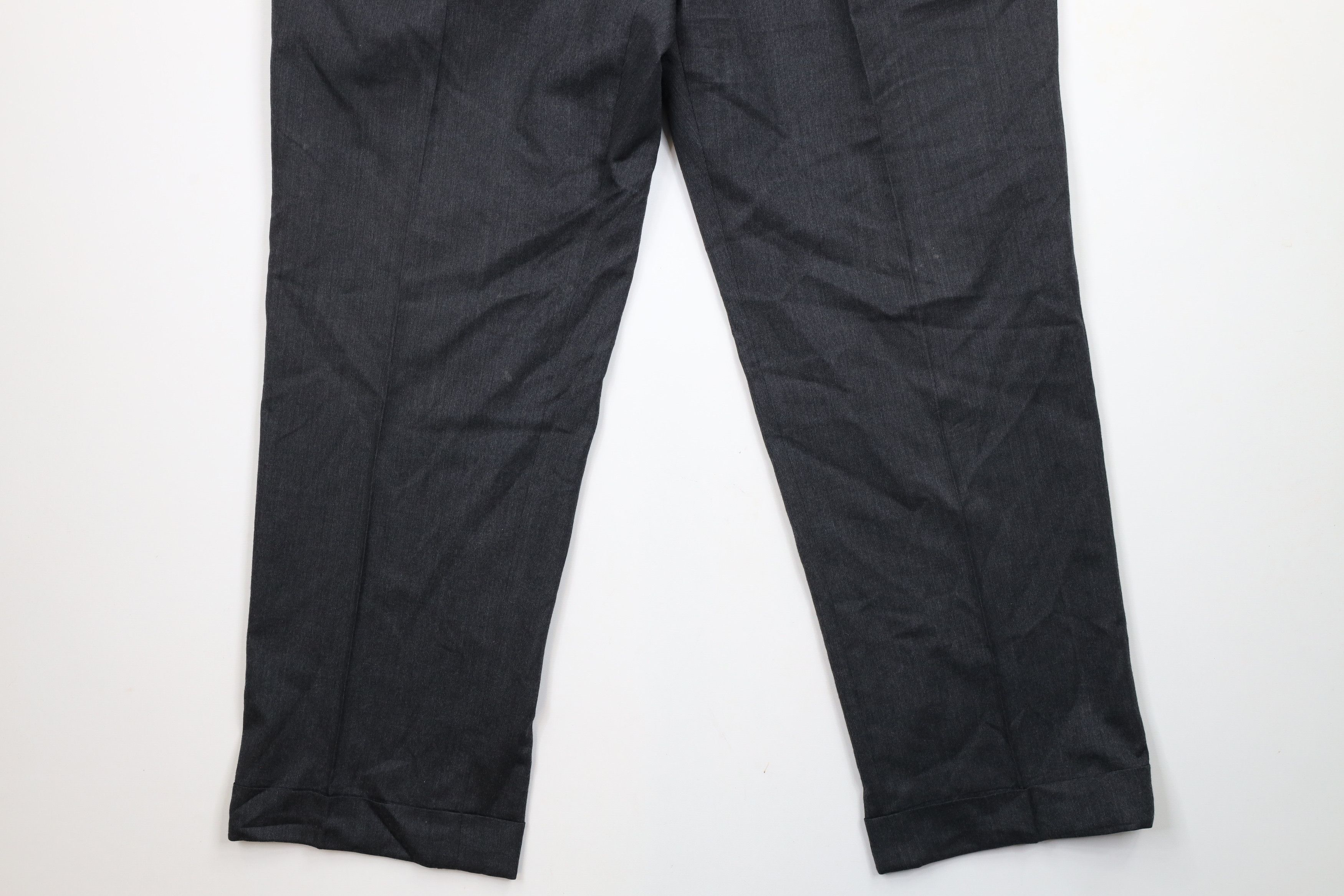 Jos. A. Bank × Vintage Vintage Jos A Bank Cuffed Wool Cashmere Chino Pants Gray Size US 36 / EU 52 - 4 Thumbnail