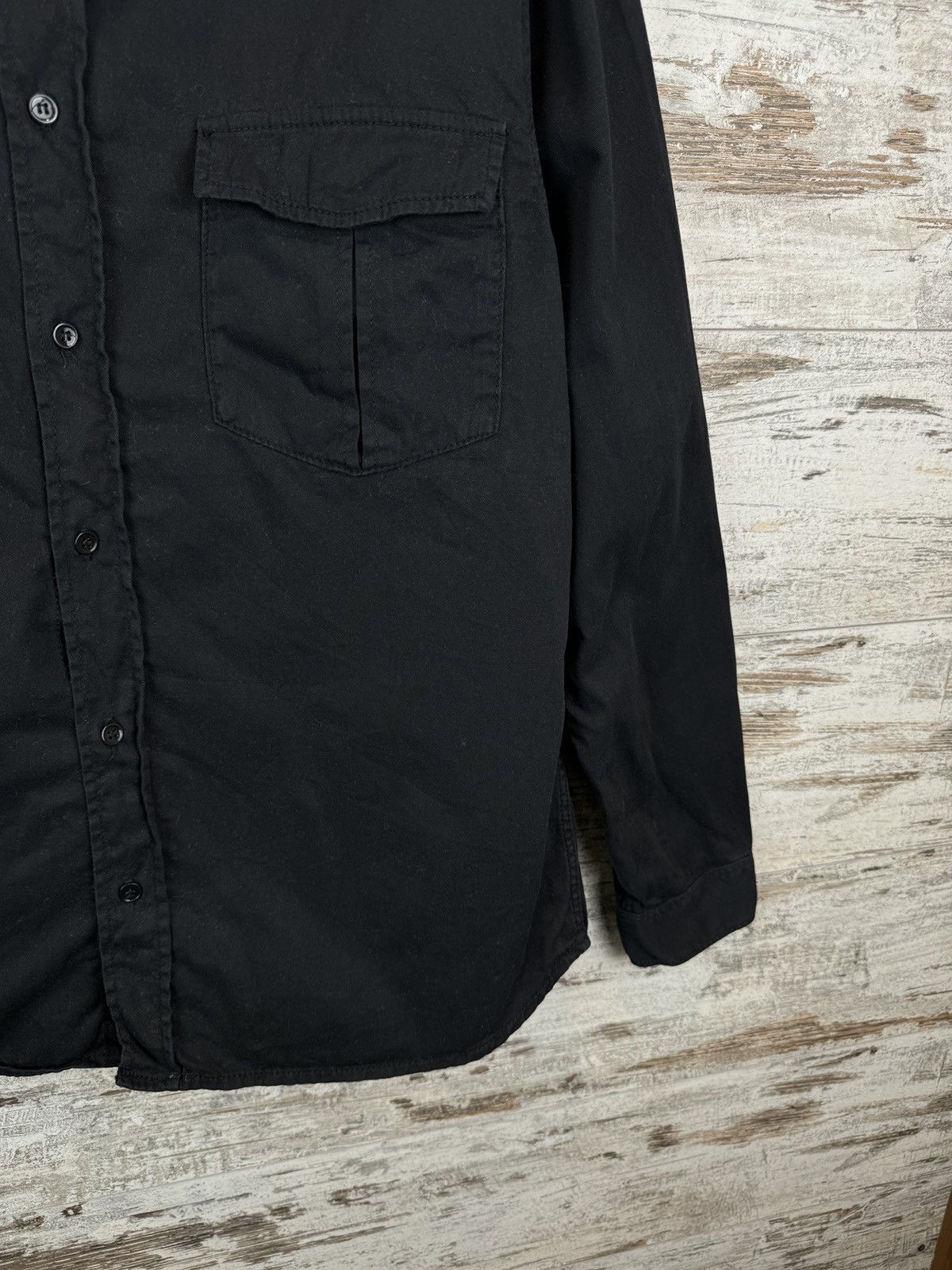 Japanese Brand × The Kooples Mens The Kooples Paris overshirt shirts button up black Size US L / EU 52-54 / 3 - 4 Thumbnail
