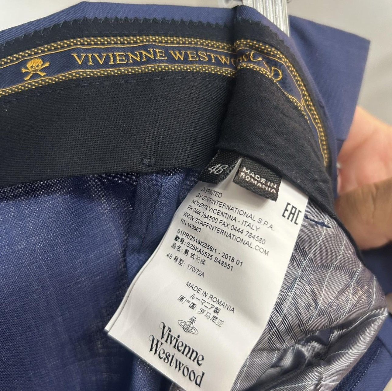 Vivienne Westwood Vivienne Westwood Peak Lapel F/W 18 Blue Two-Piece Suit Size 48R - 5 Thumbnail