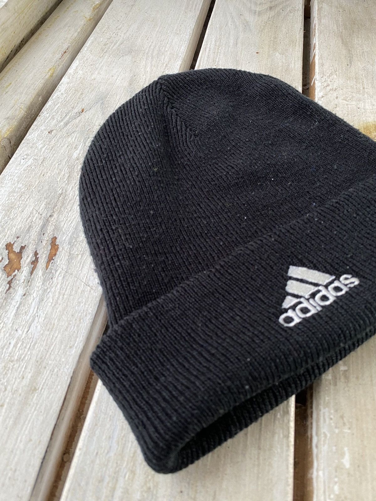 Adidas × Vintage Vintage 90s ADIDAS Beanie Logo Knit Y2K Size ONE SIZE - 2 Thumbnail