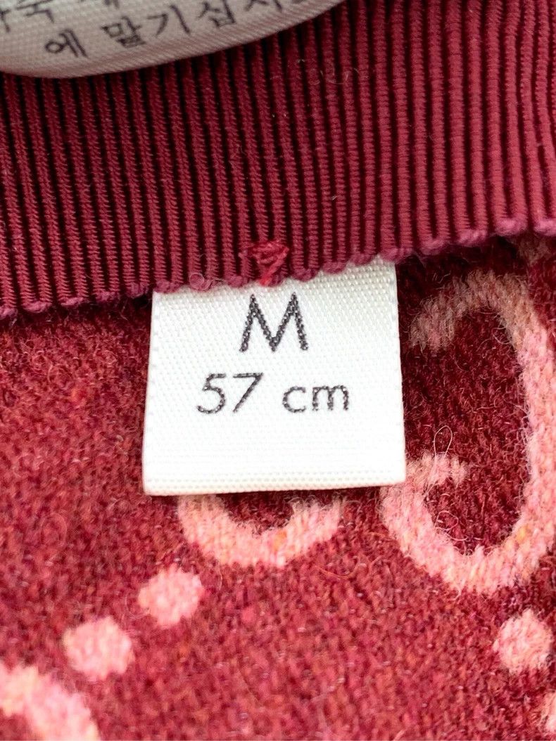 Gucci Gucci Size M Logo old flower full print pink wool baseball Size ONE SIZE - 9 Thumbnail