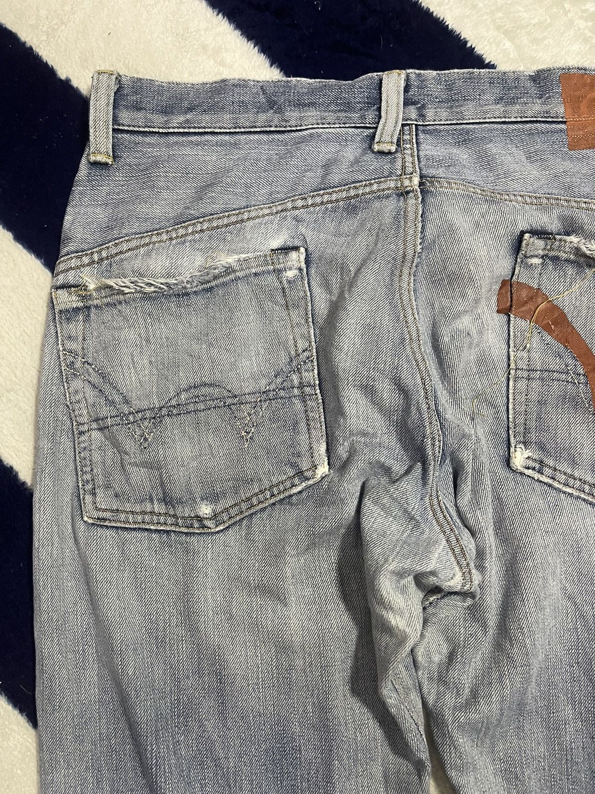 Edwin × Japanese Brand Edwin Selvedge Distressed Jeans (14) Size US 36 / EU 52 - 6 Thumbnail