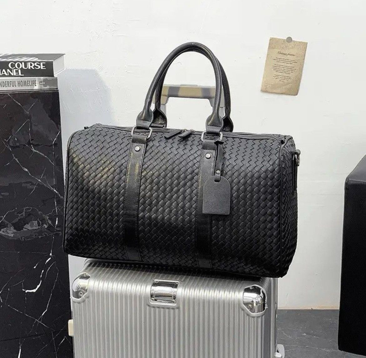 Japanese Brand × Vintage Outdoor retro woven travel duffle bag pu leather Size ONE SIZE - 2 Thumbnail