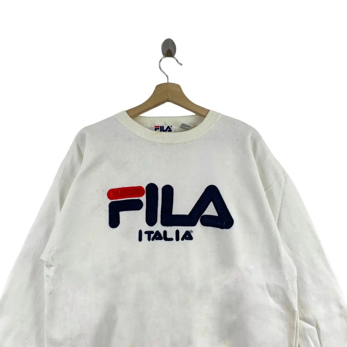 Fila Vintage 90’ FILA BIELLA ITALIA Embroidered Logo Sweatshirt Size M / US 6-8 / IT 42-44 - 3 Thumbnail