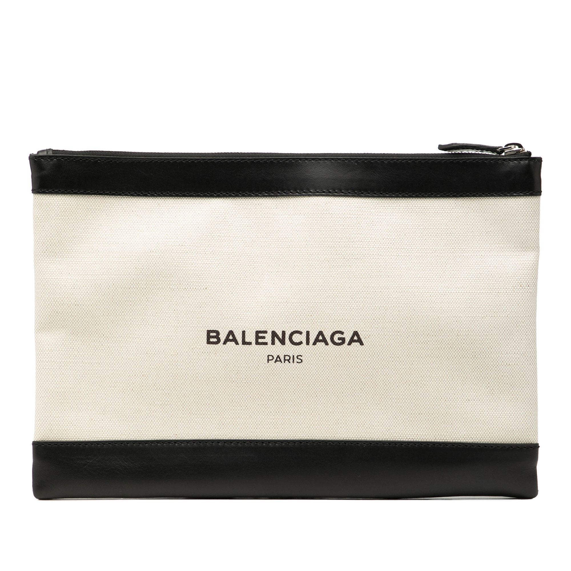Balenciaga Balenciaga M Canvas Navy Clip Clutch Size ONE SIZE - 1 Thumbnail