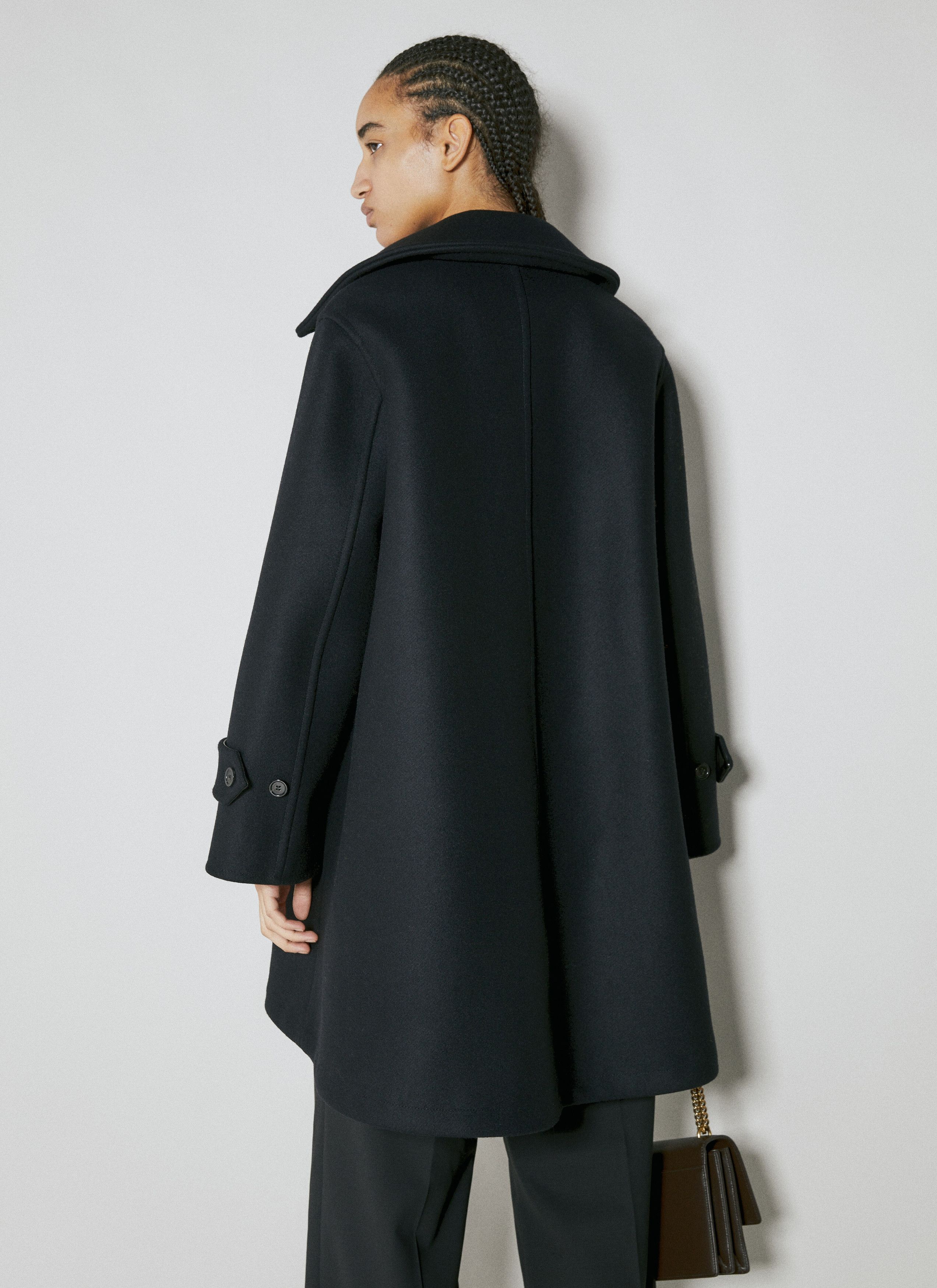 Saint Laurent Paris o1bcso1str0225 Duffle Coat Trapeze in Black Size S / US 4 / IT 40 - 3 Thumbnail