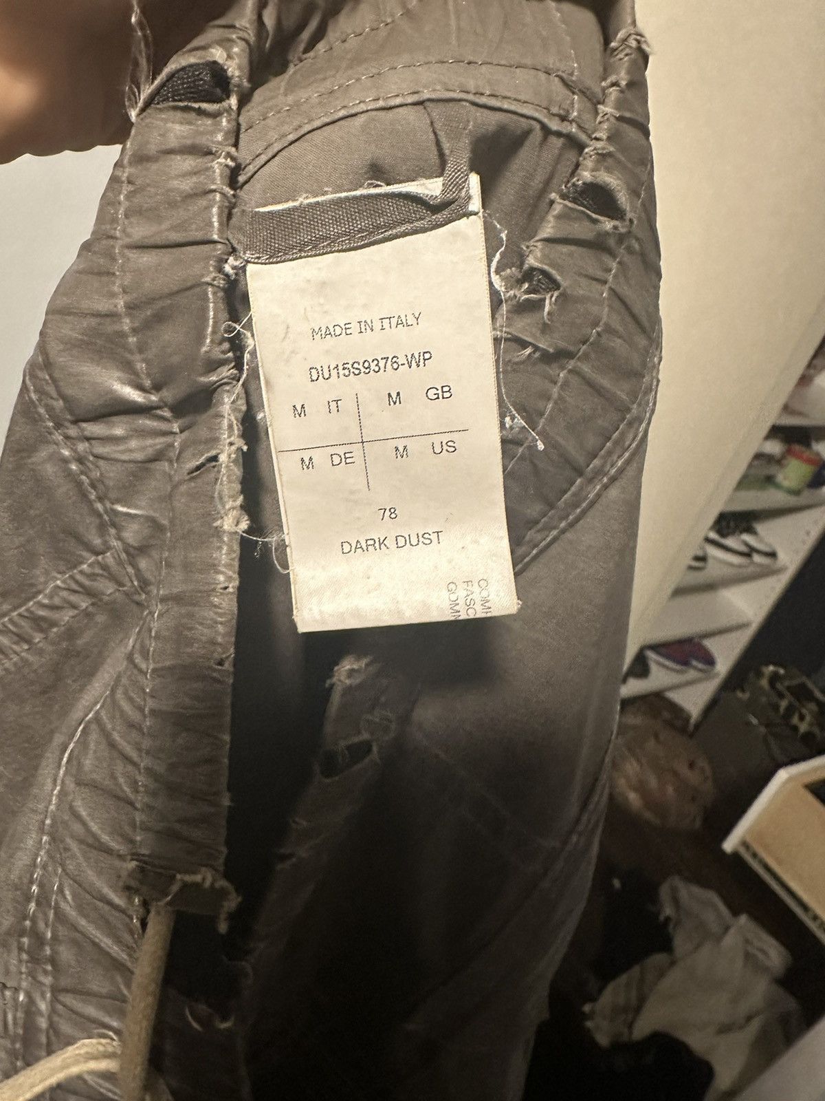 Rick Owens Rick Owens Creatch Cargos Waxed Dark Dust Size US 32 / EU 48 - 3 Thumbnail