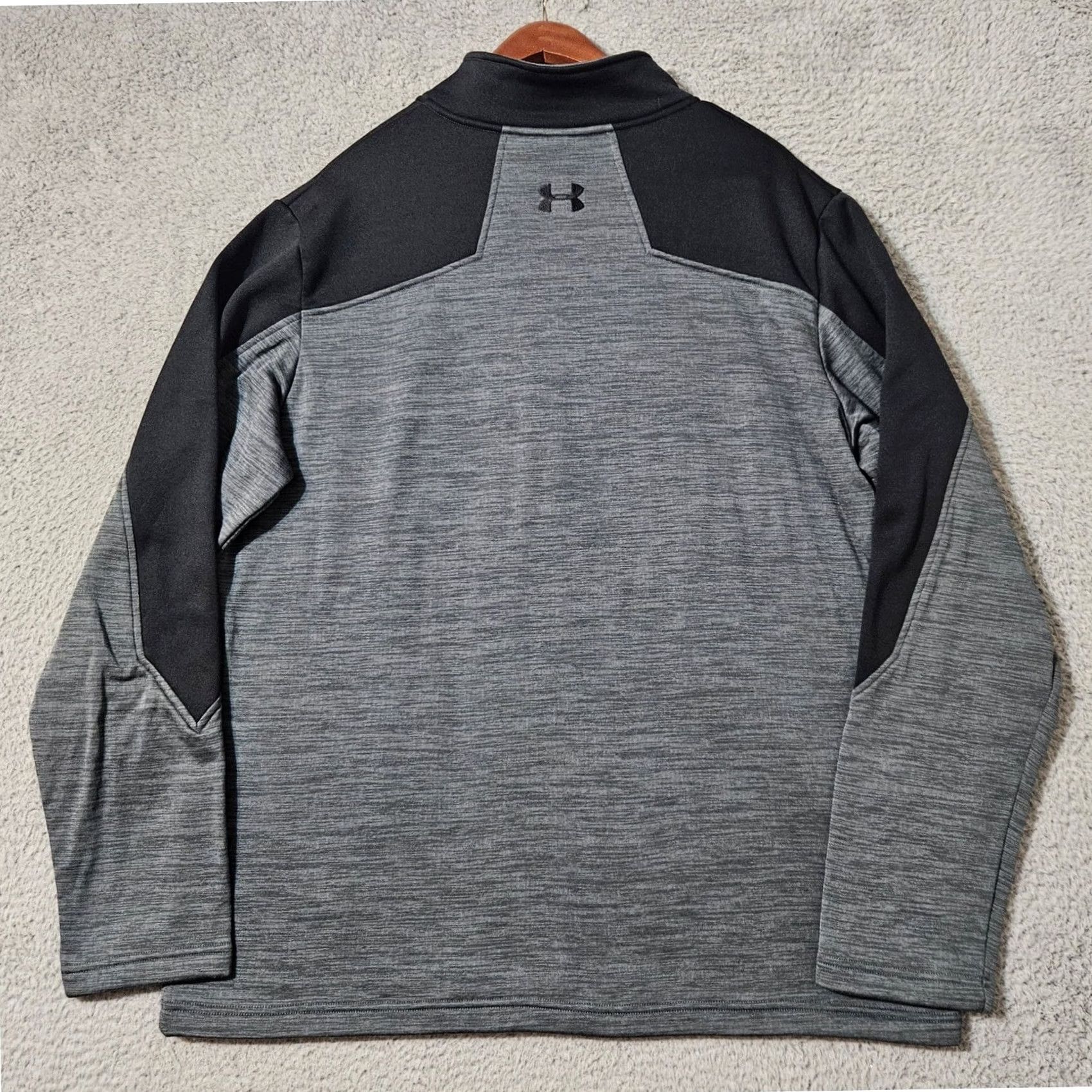 Under Armour Under Armour Mens 2XL XXL 1/4 Zip Sweatshirt Gray Black Size US XXL / EU 58 / 5 - 3 Thumbnail