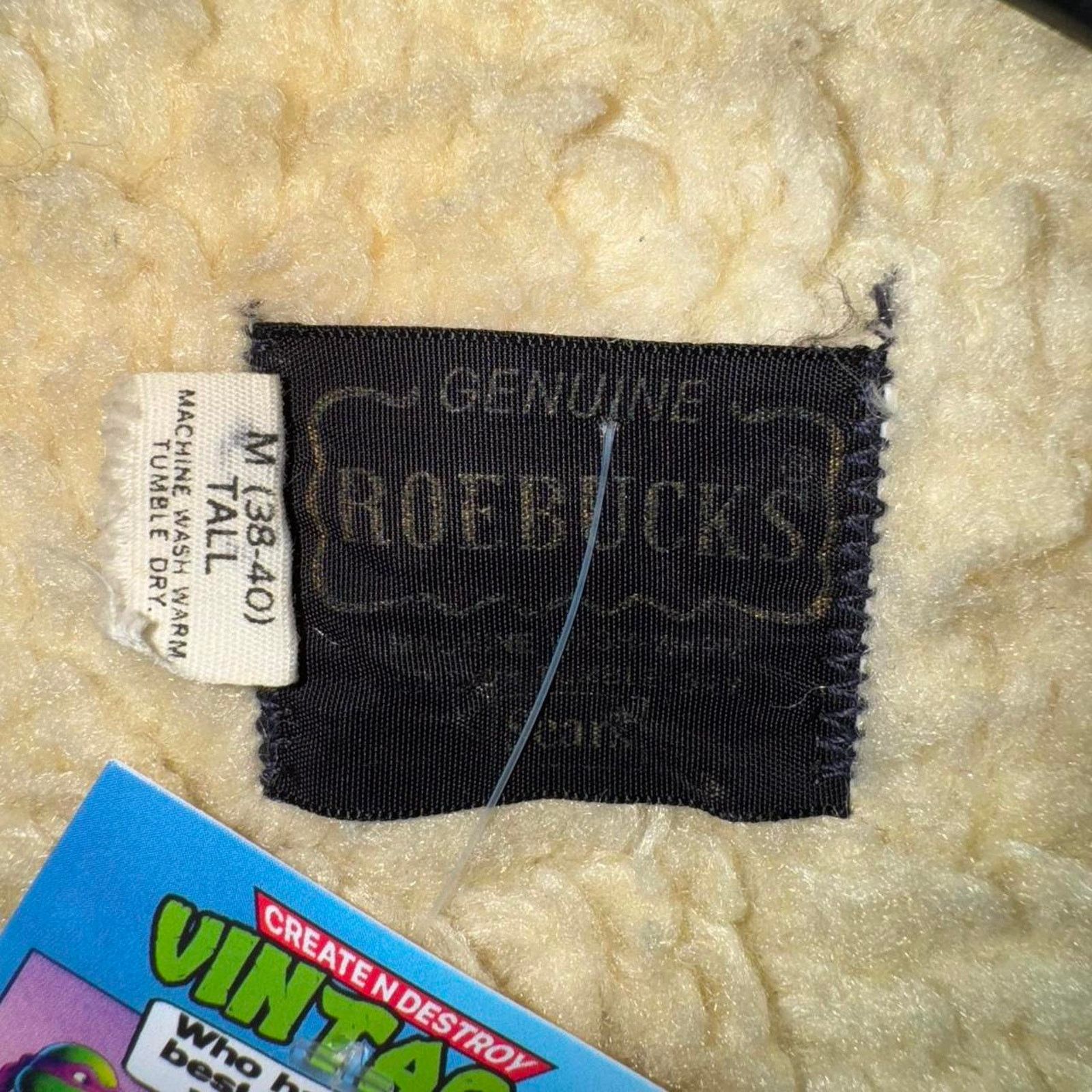 Sears Vintage 1970s genuine roebucks denim sherpa lined vest Size US M / EU 48-50 / 2 - 4 Thumbnail