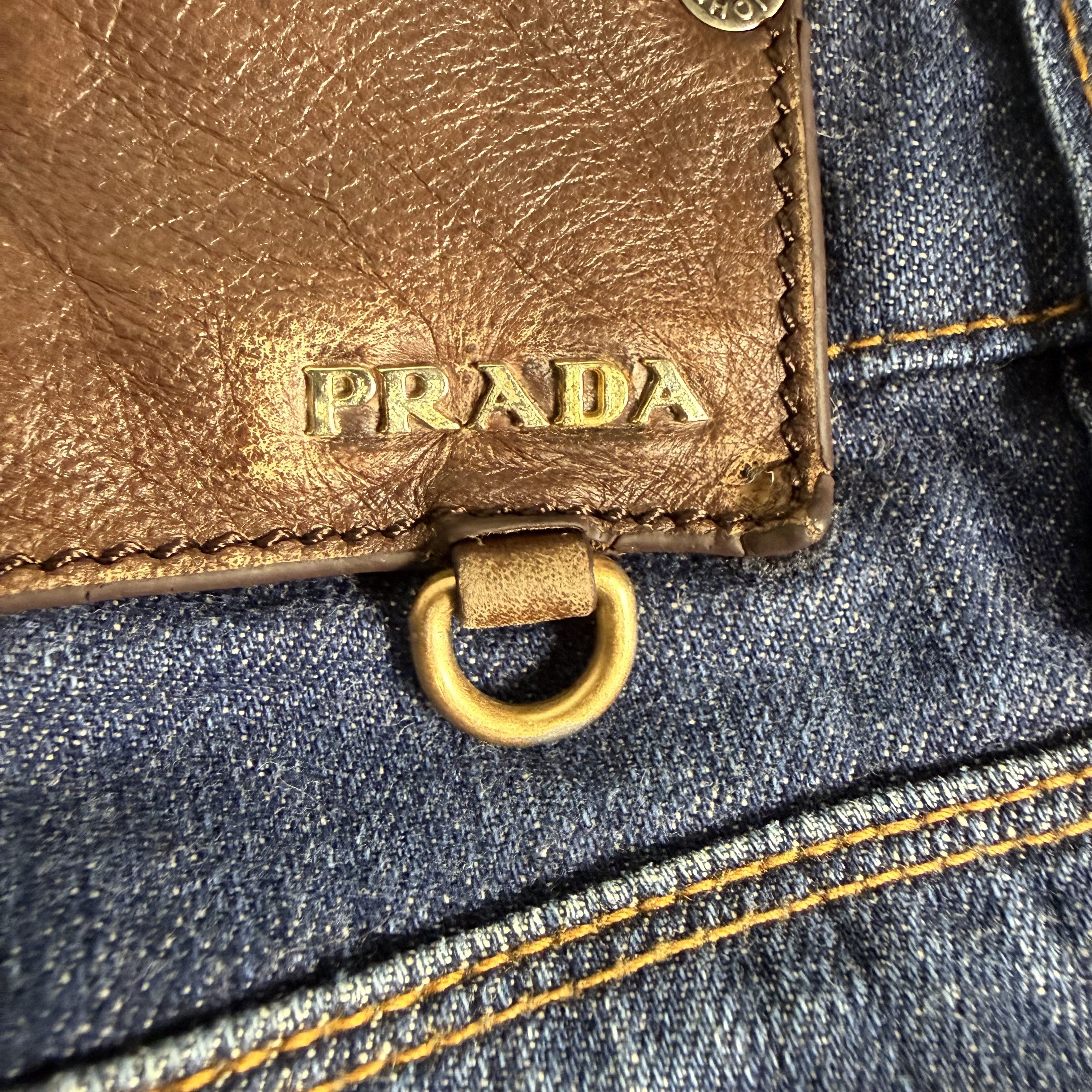 Prada 🔥RARE🔥Vintage Prada Easy Fit Washed Indigo Denim Jeans Size US 33 - 6 Thumbnail