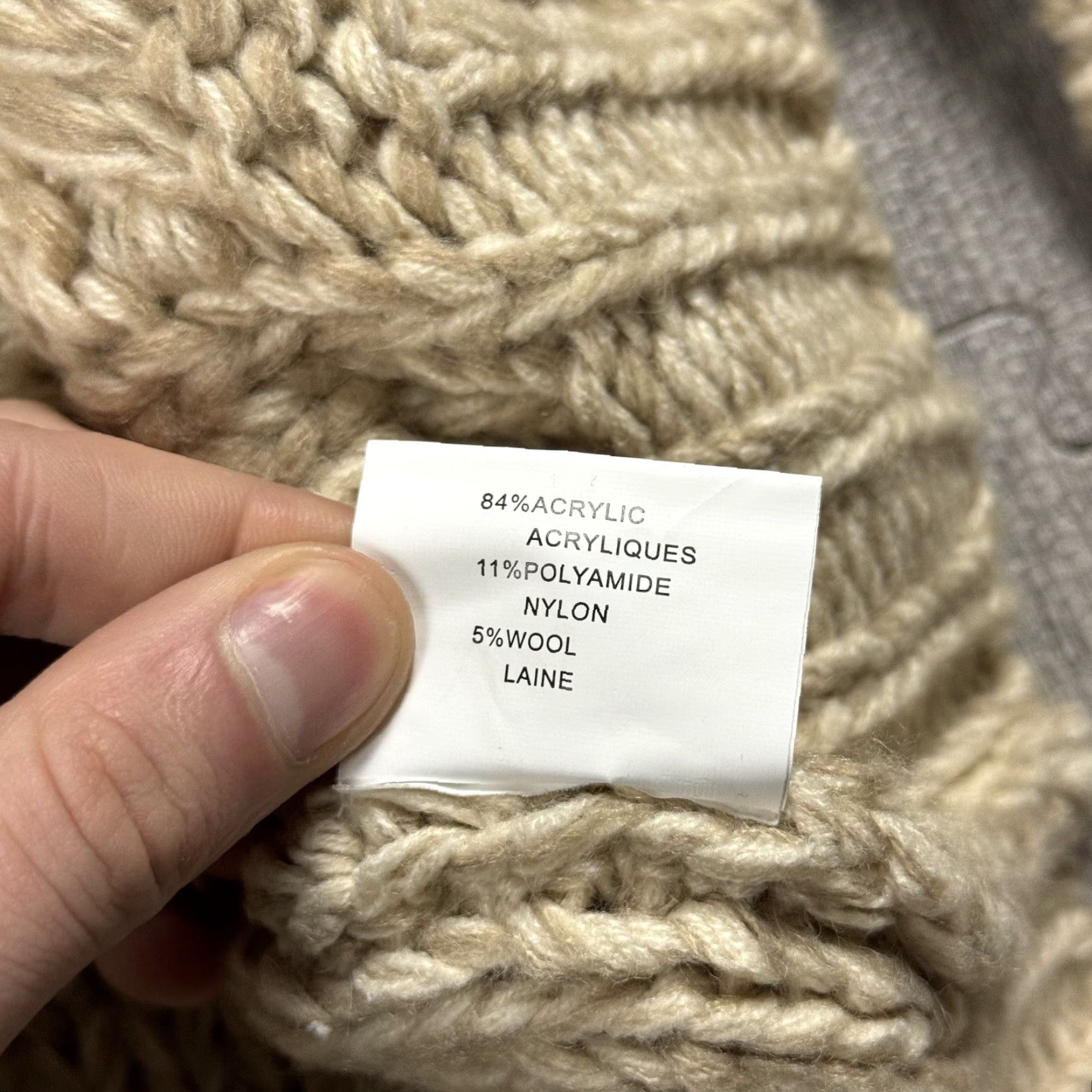Ramy Brook Ramy Brook Oversized Chunky Knit Sweater Women’s Medium Beige Cable-Knit Long Sleeve Size M / US 6-8 / IT 42-44 - 5 Thumbnail