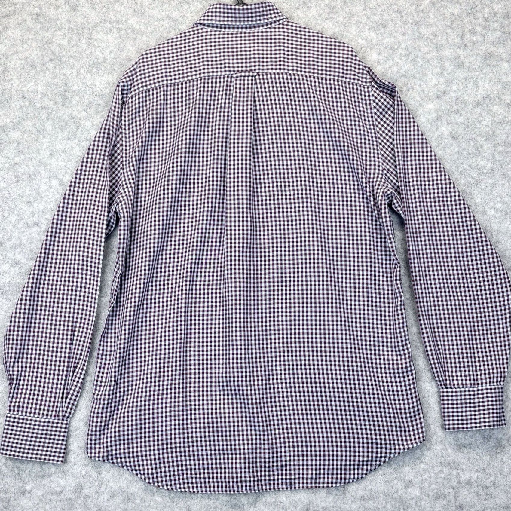 Gant GANT Shirt Medium Mens Twill Regular Light Blue & Maroon Check L/S Button-Up VGC Size US M / EU 48-50 / 2 - 2 Thumbnail