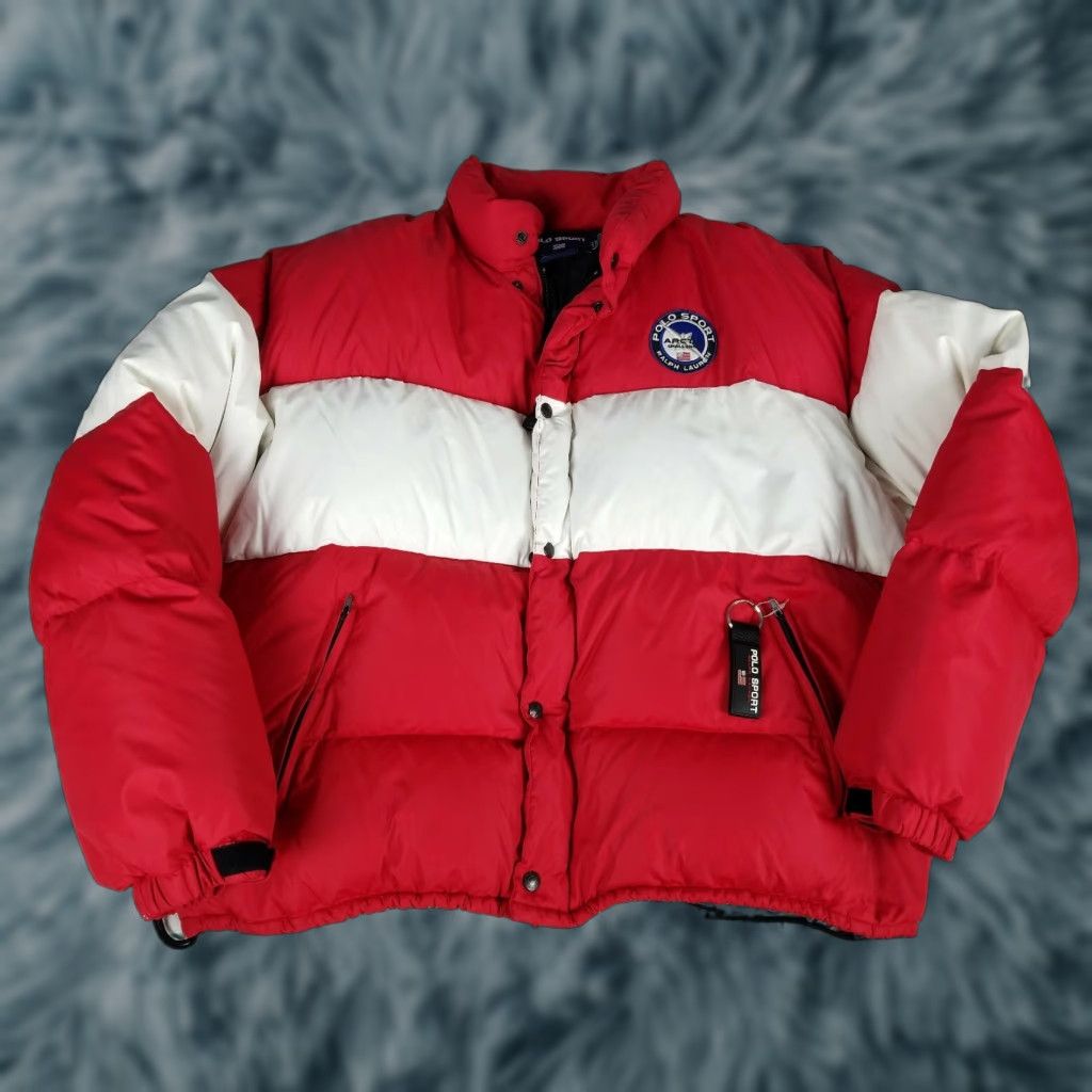 Vintage VINTAGE Ralph Lauren Polo Sport Arctic Challenge Down Puffer Jacket Sz XL Red 90s Mens Size US XL / EU 56 / 4 - 1 Thumbnail