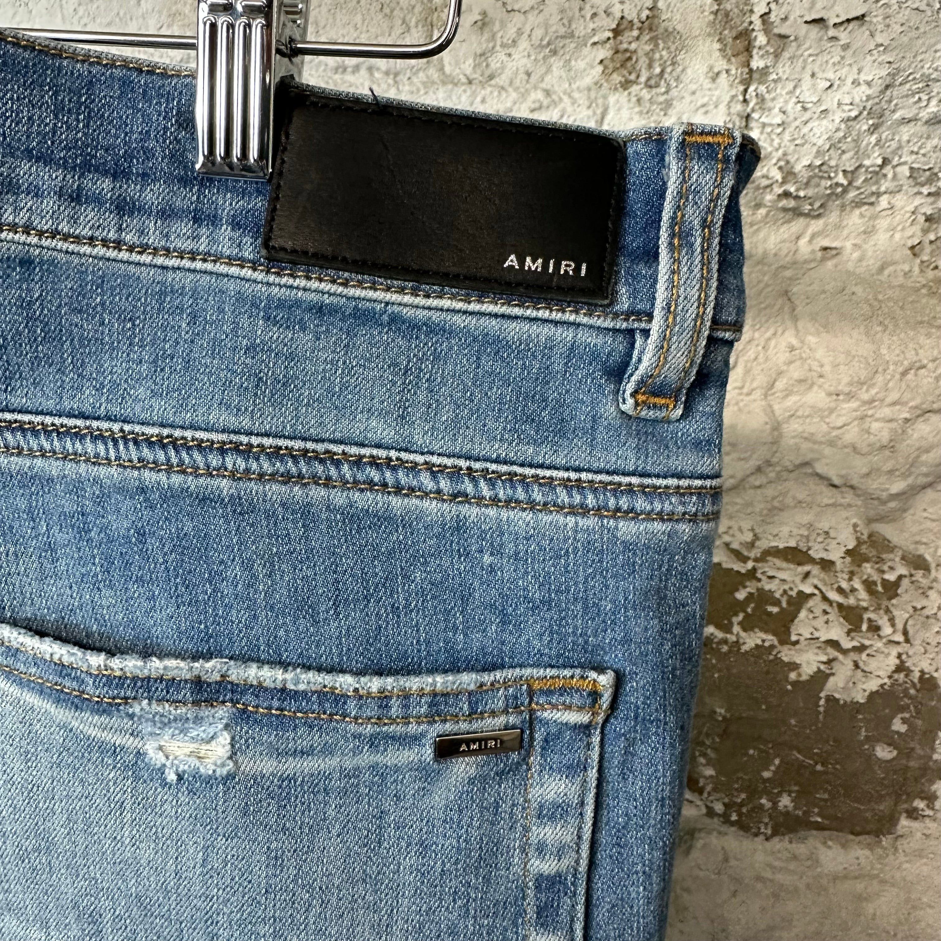 Amiri Amiri Distressed Plain Blue Denim Jeans Sz 36 Size US 36 / EU 52 - 4 Thumbnail