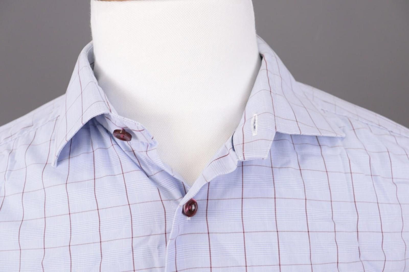 Eton Eton Contemporary Fit Check Poplin Shirt Size 41 / 16 Size US M / EU 48-50 / 2 - 5 Thumbnail