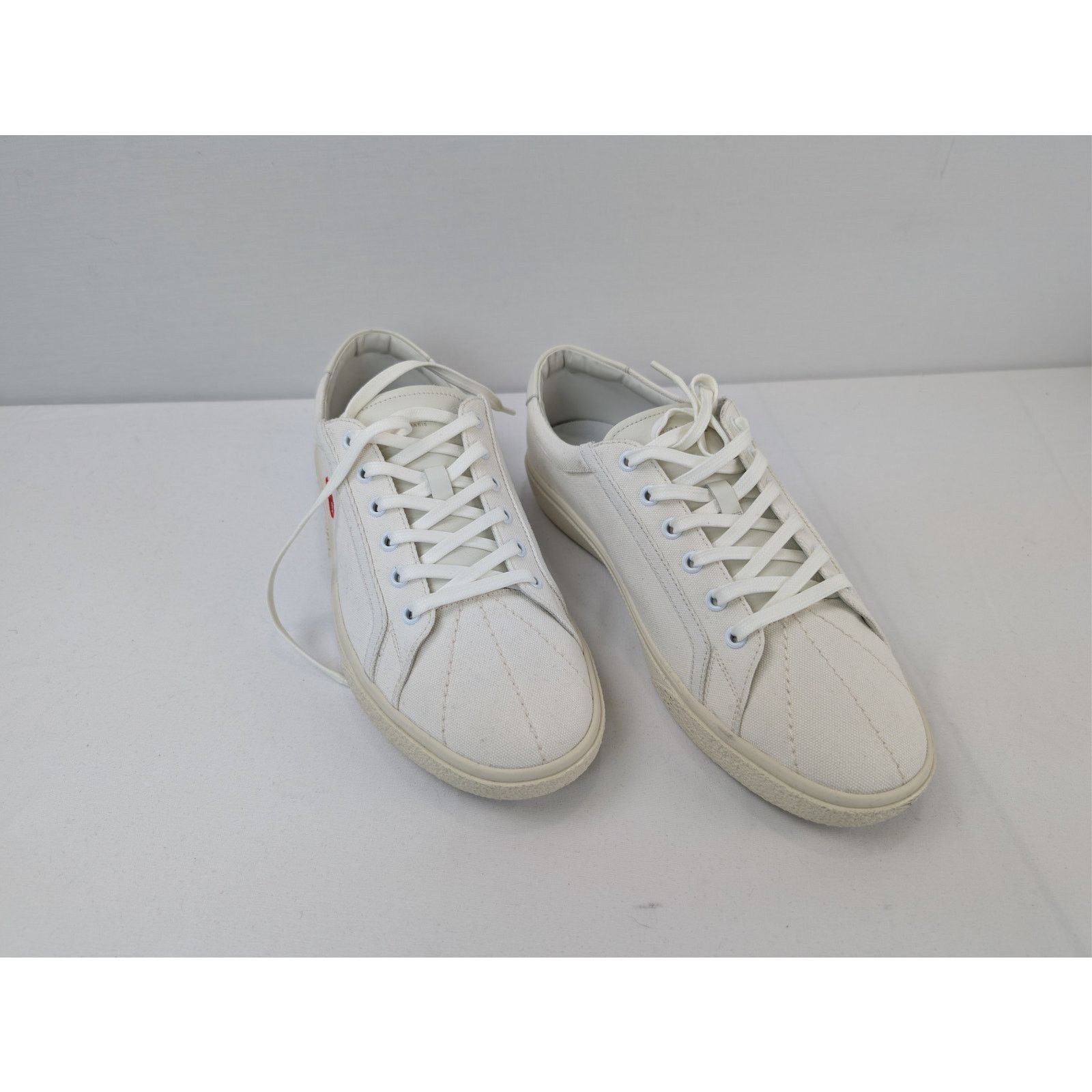 Celine o1rshd1 Canvas & Calfskin Low top Sneakers in White Size US 10 / EU 43 - 6 Thumbnail