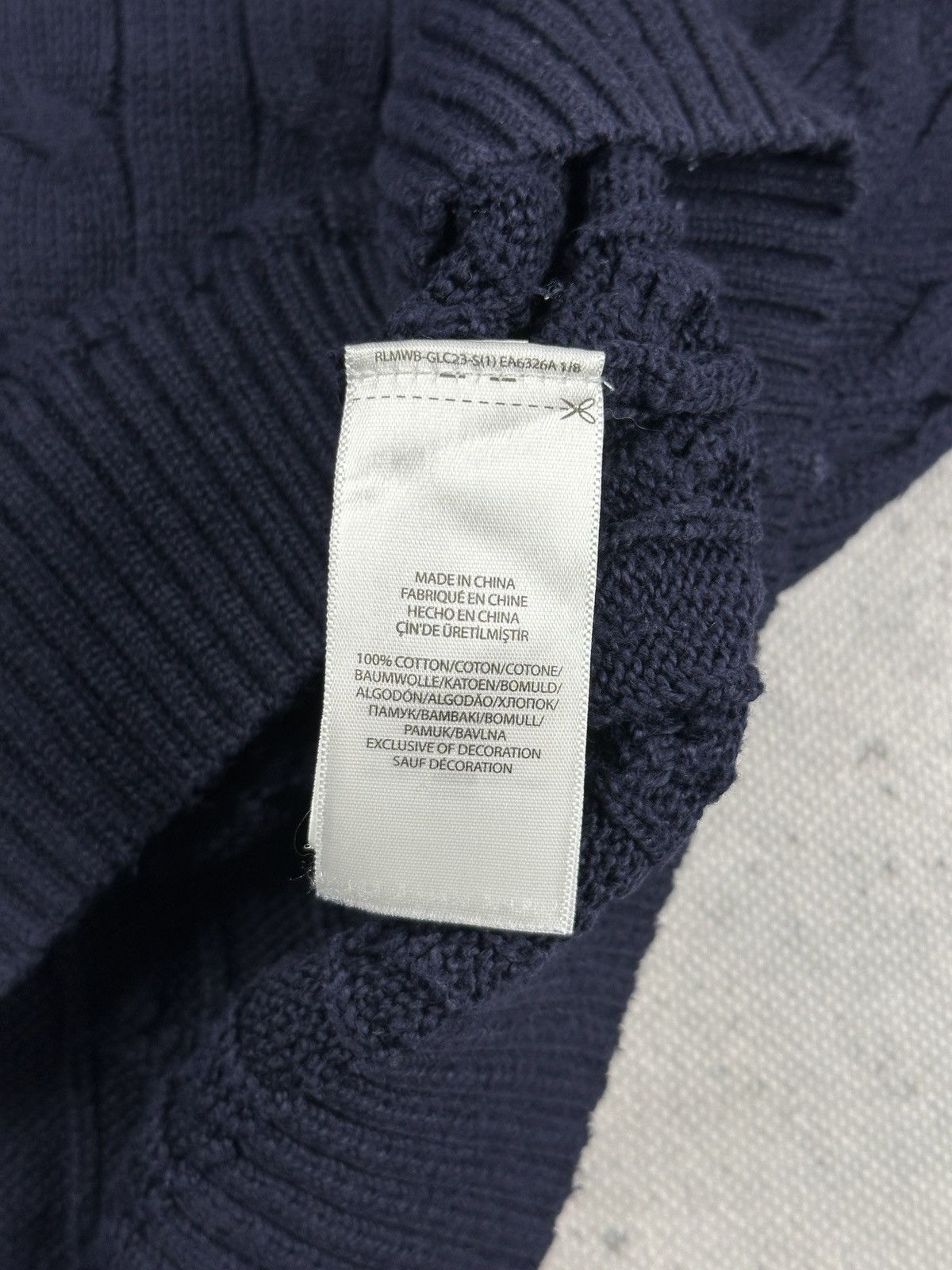 Polo Ralph Lauren Polo Ralph Lauren Navy Cable Knit Cotton Sweater y2k Preppy Size US L / EU 52-54 / 3 - 8 Thumbnail