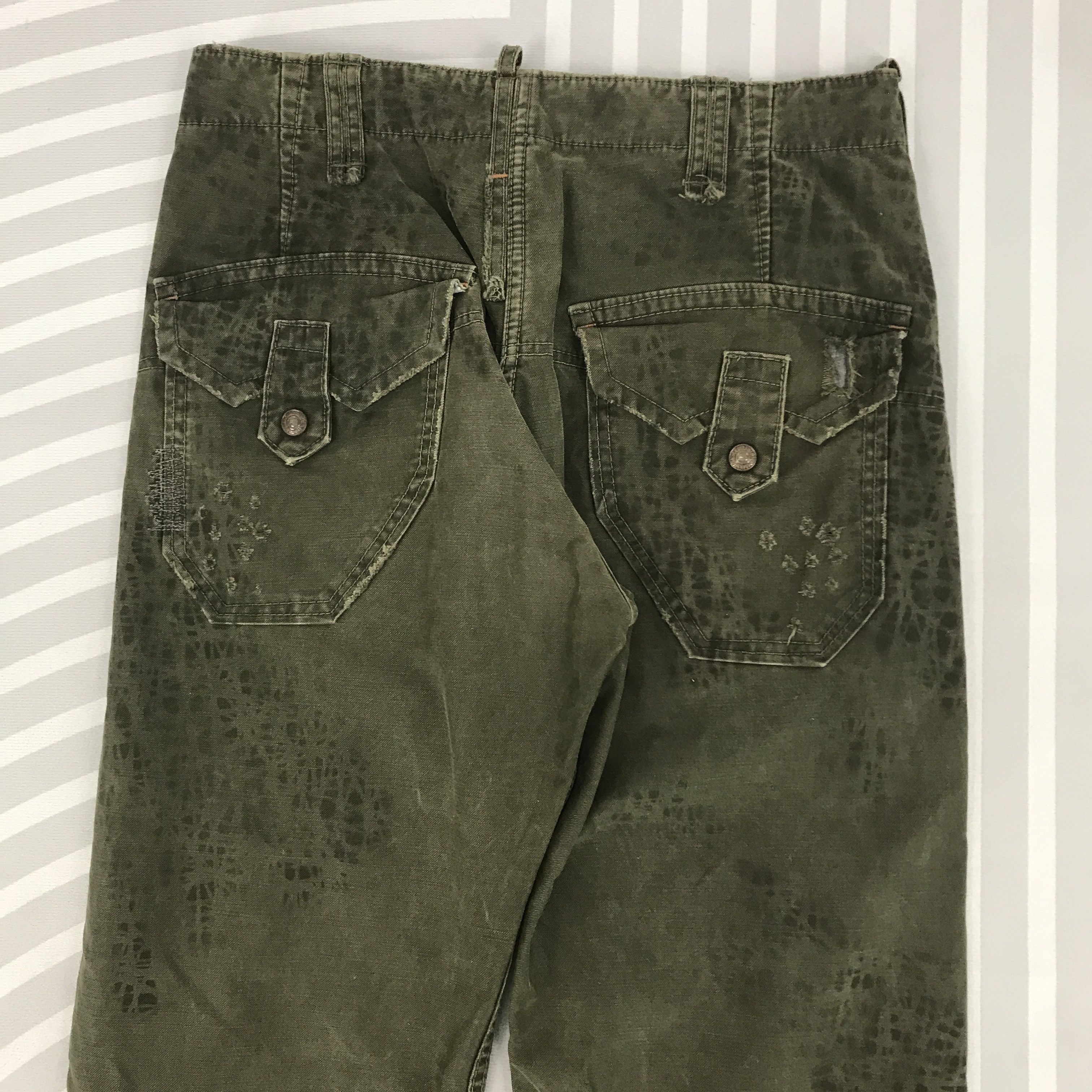 Edwin × Vintage Vintage Edwin 505 Khaki Drak Green Distressed jeans Size US 30 / EU 46 - 6 Thumbnail