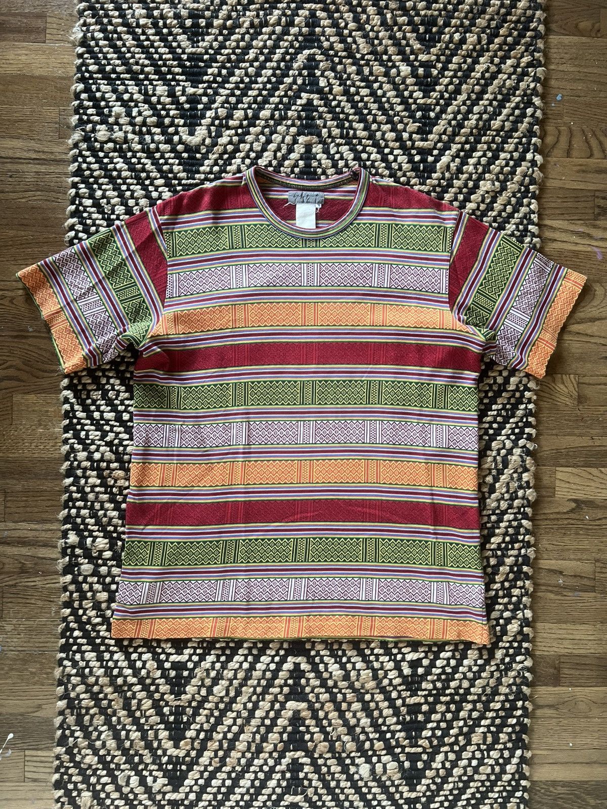 Yohji Yamamoto Yohji Yamamoto Pour Homme SS93 Multicolor Patterned Tee Size US M / EU 48-50 / 2 - 1 Thumbnail