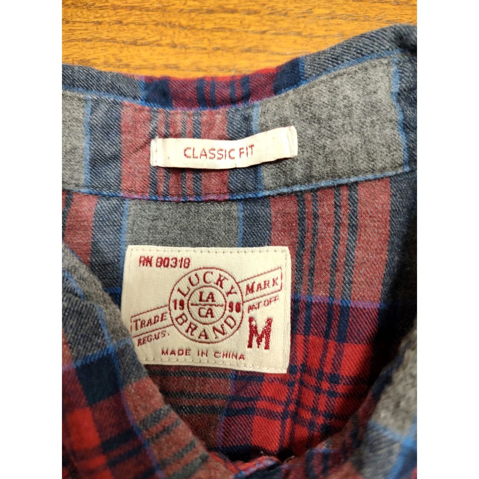 Lucky Brand Lucky Brand Shirt Mens M Red Gray Plaid Long Sleeve Button Up Western Pearl Snap Shirt Size US M / EU 48-50 / 2 - 4 Thumbnail