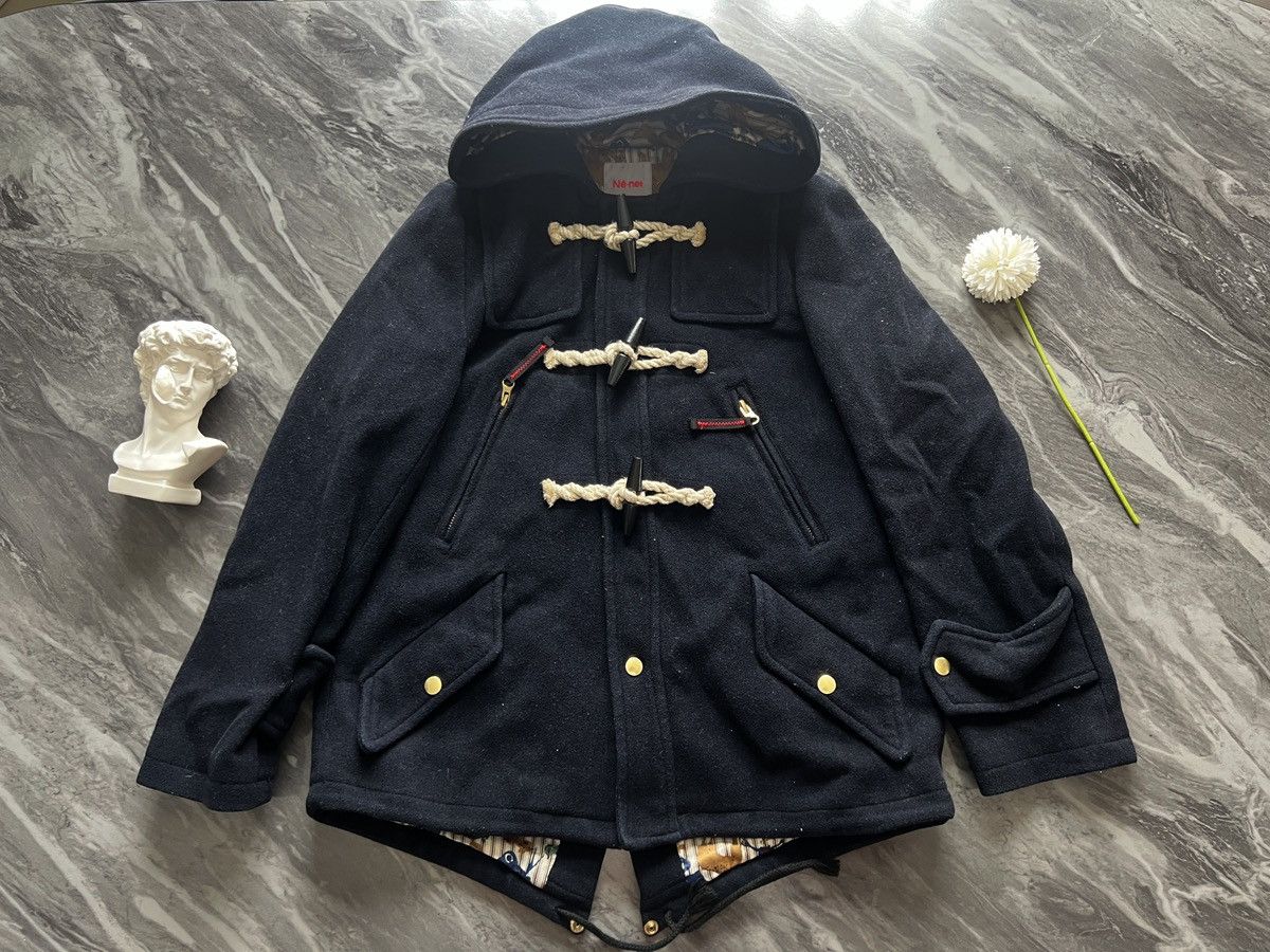 Ne-Net Ne-net : Duffle Wool Hoodie Jacket Size US M / EU 48-50 / 2 - 2 Thumbnail
