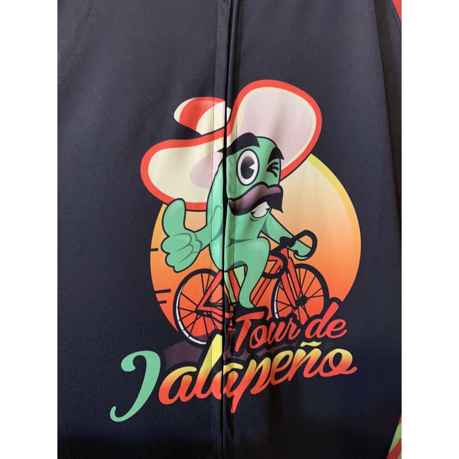 Other Solwear Tour De Jalapeño Sz L Biking Jersey Red Black Full Z Size US L / EU 52-54 / 3 - 1 Thumbnail