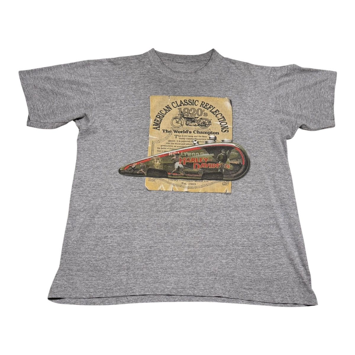 Harley Davidson 1999 Harley Davidson Classic Reflections Gray Shirt Men's XL Size US XL / EU 56 / 4 - 1 Thumbnail